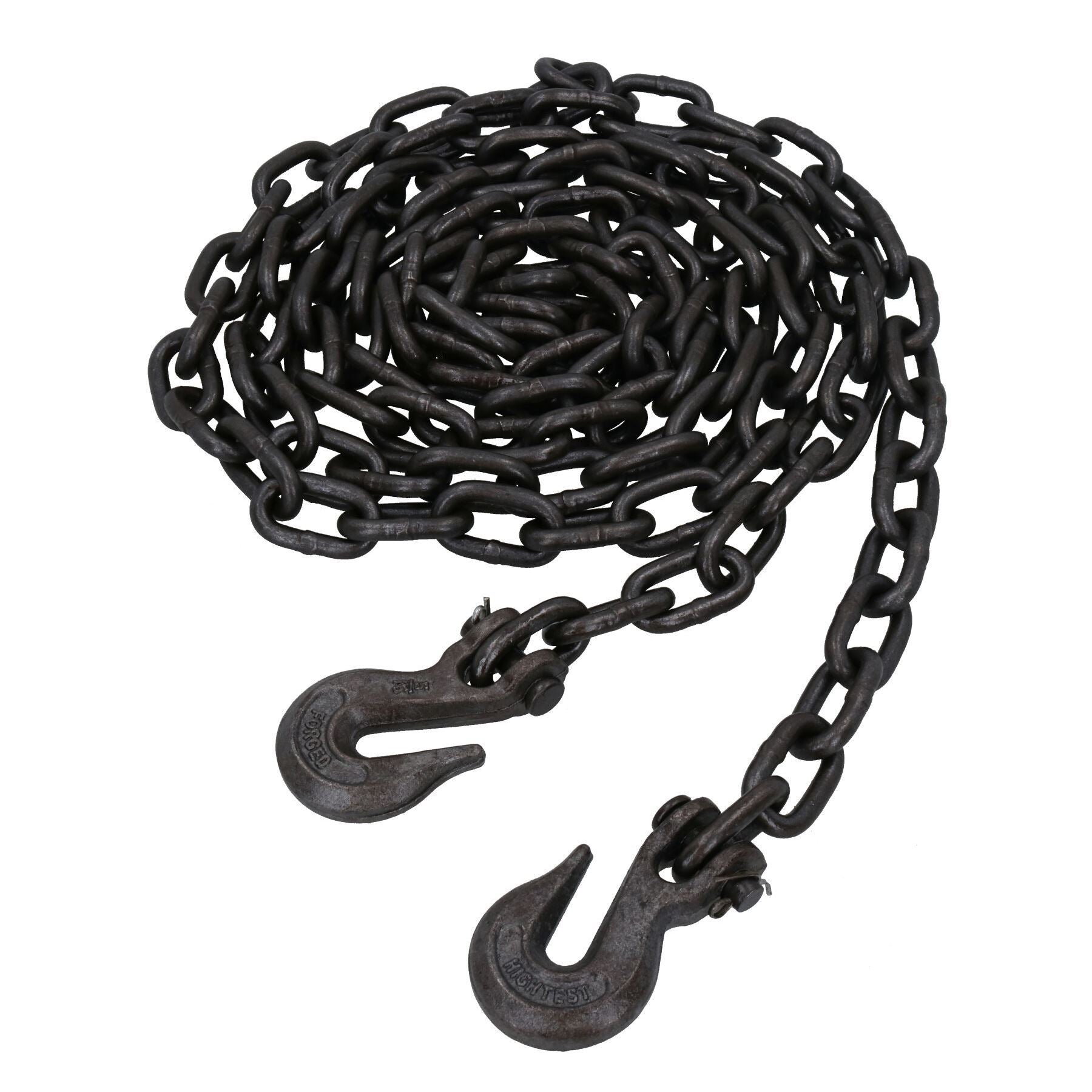 4mtr 8mm Tow Towing Recovery Chain Grab Hooks 1770kg Working Load + Case