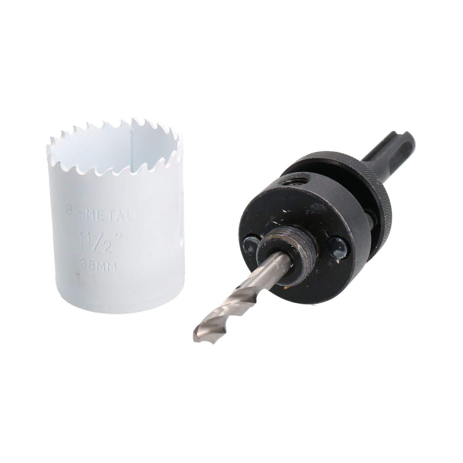SDS-Plus-Dorndornaufsatz, komplett mit HSS-Lochsäge, 32 mm – 152 mm