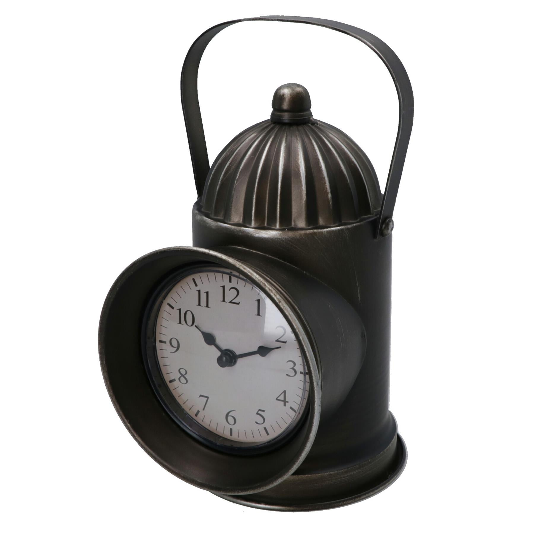 Railway Lamp Clock Industrial Style Mantel Engine Retro Home Decor Gift Metal