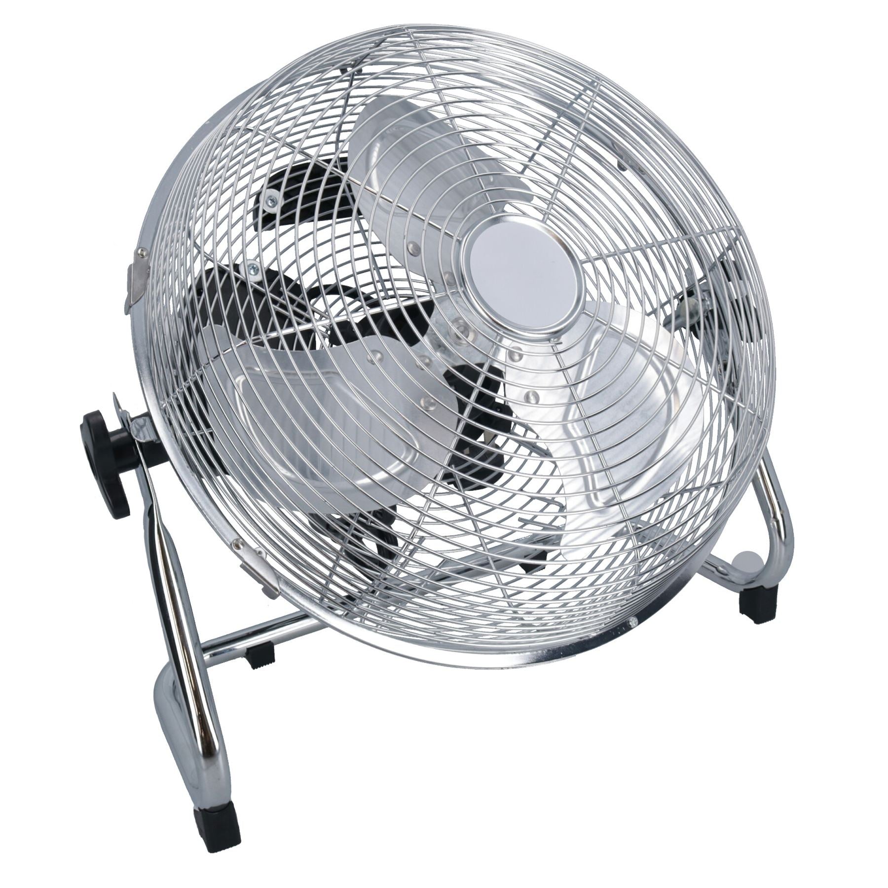 12 Inch Portable Metal Floor Fan Cool With Adjustable Tilt 50 Watt Motor UK Plug