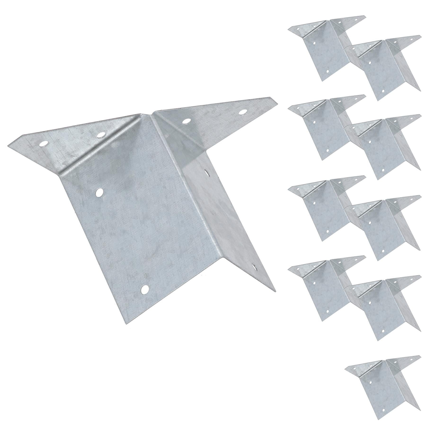Arris Rail Bracket Fence Post Support Galvanised 100mm, 225mm or 300mm