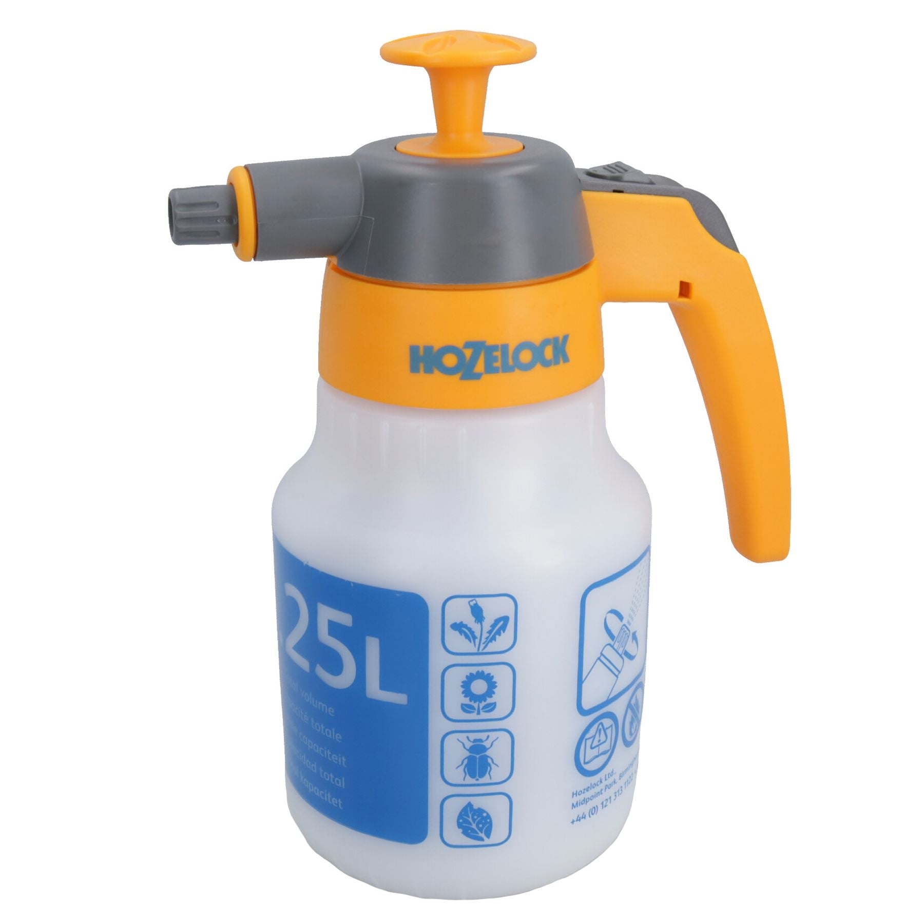 Hozelock Spraymist Drucksprüher, 1,25 l, für Innenbereich, Garten, Gewächshaus, Pflanzen