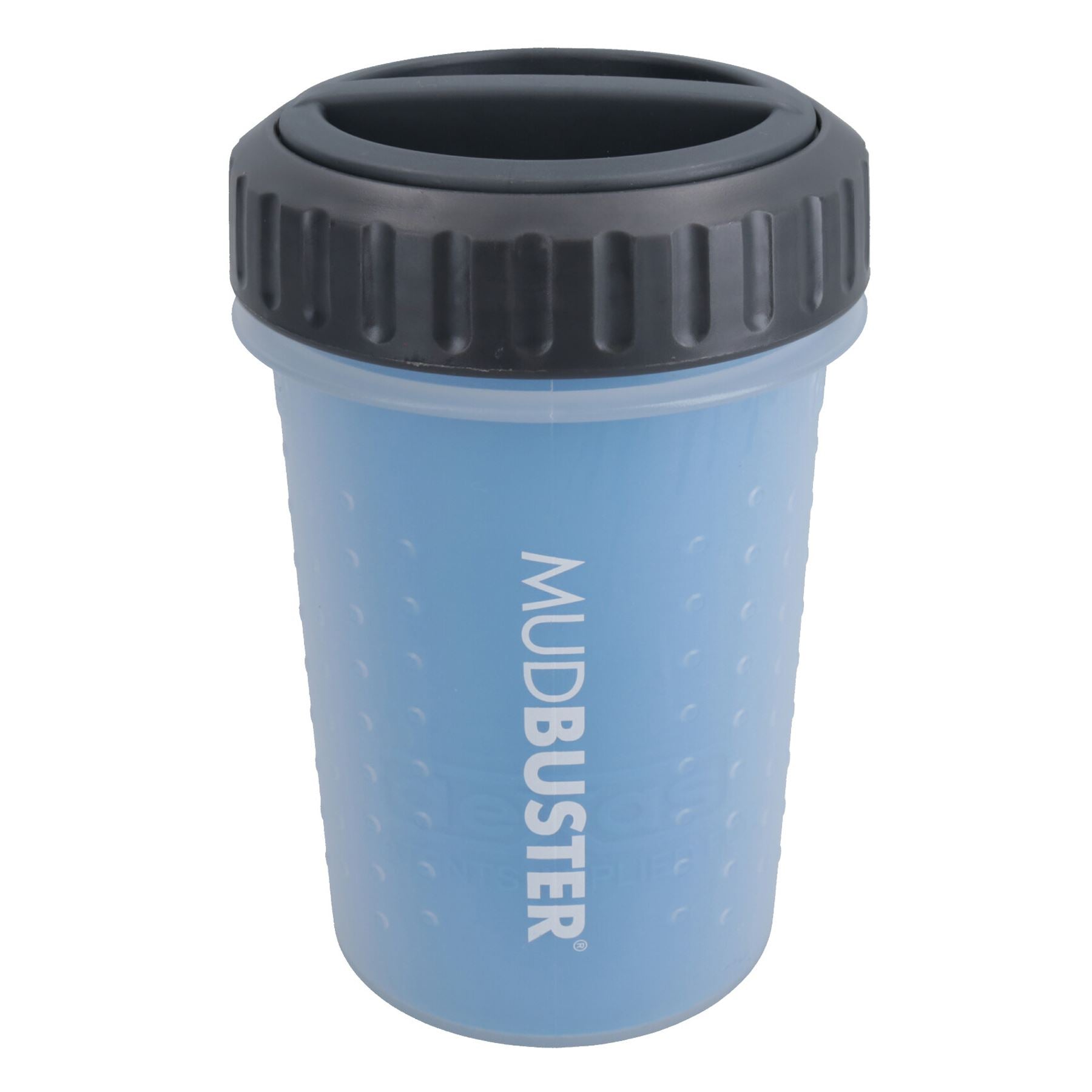Mittlerer Pro-Blue Mud Buster Tragbarer Hundepfotenreiniger mit Deckel für schlammige Spaziergänge