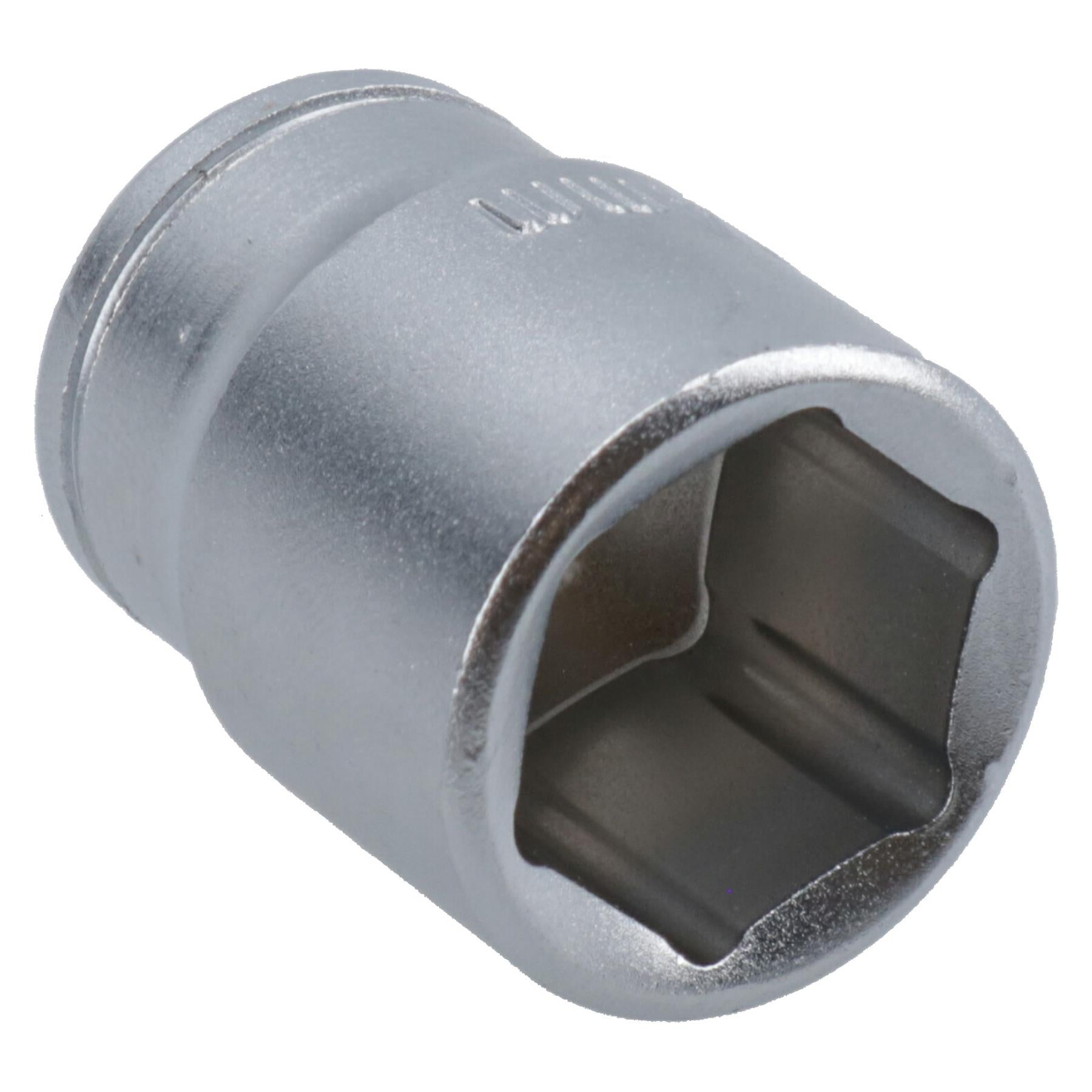 Douilles métriques peu profondes 1/4" 13 pièces 4 mm - 14 mm 6 pans simples sur rail TE047