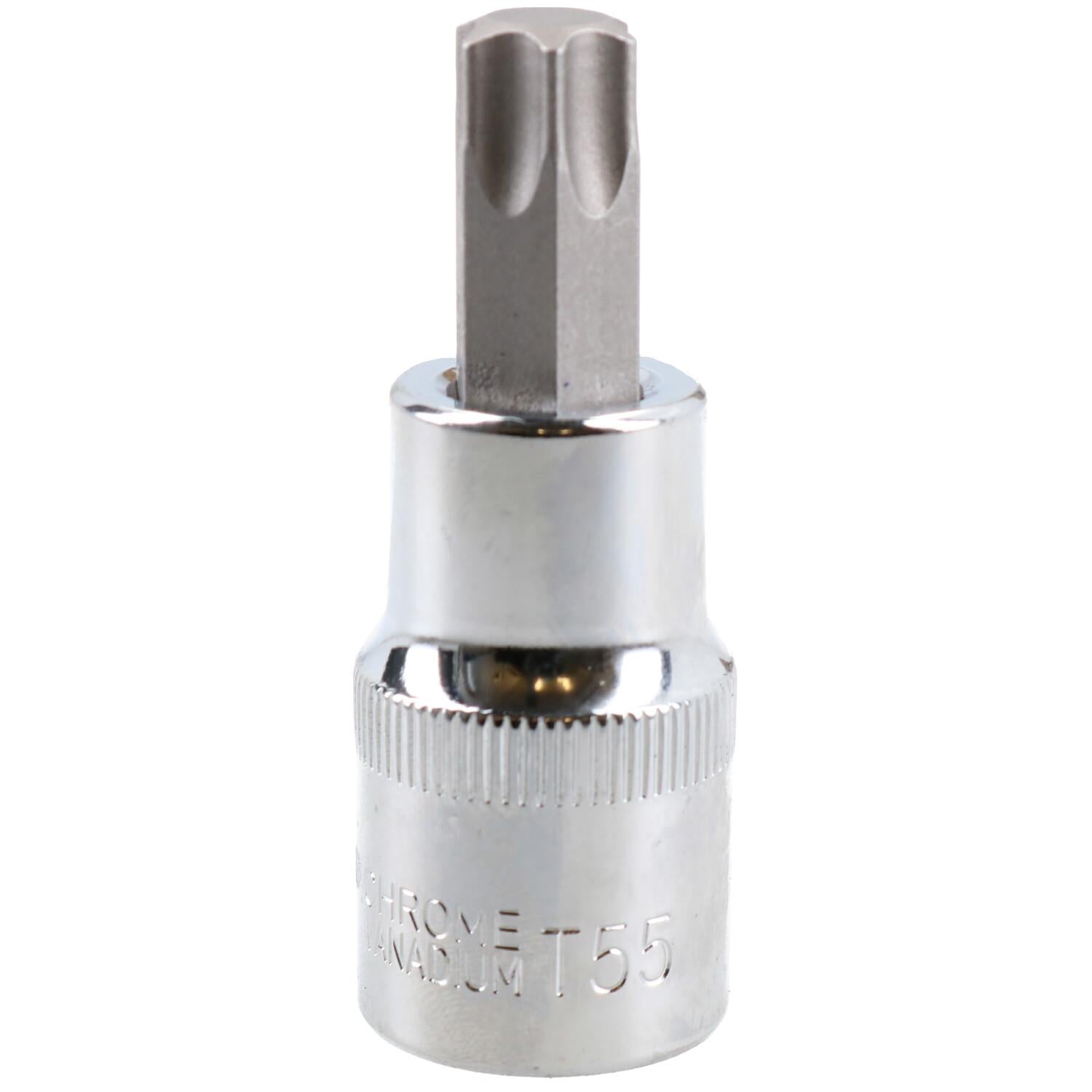Douille étoile mâle Torx T55, entraînement 1/2", standard, interne, acier au chrome vanadium