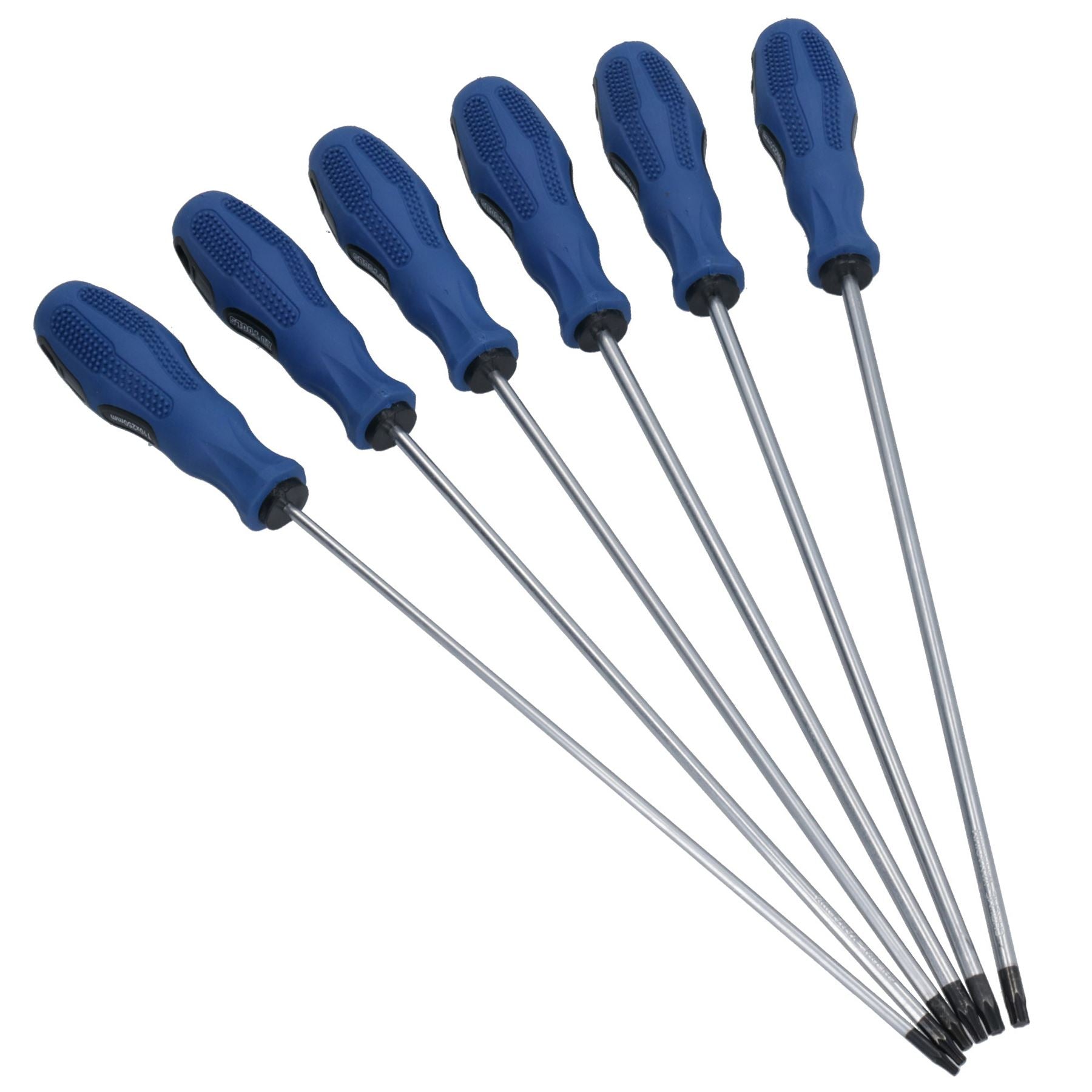 Extra Long Torx Star Screwdriver Set T10 - T30 Screwdrivers Length 250mm 6pc