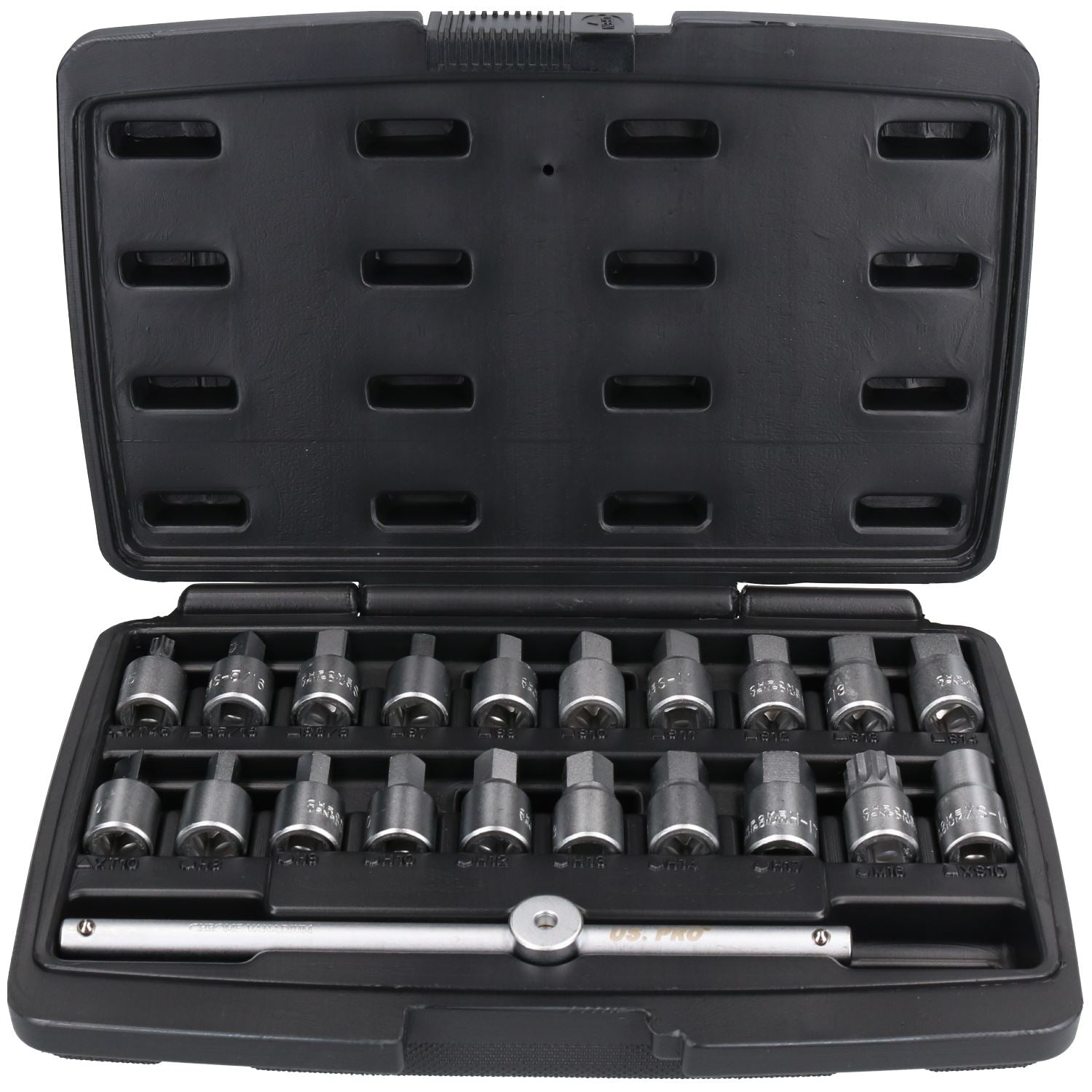 Jeu de clés de bouchon de vidange de carter principal à entraînement 3/8" pour moteurs et boîtes de vitesses, kit de 21 pièces