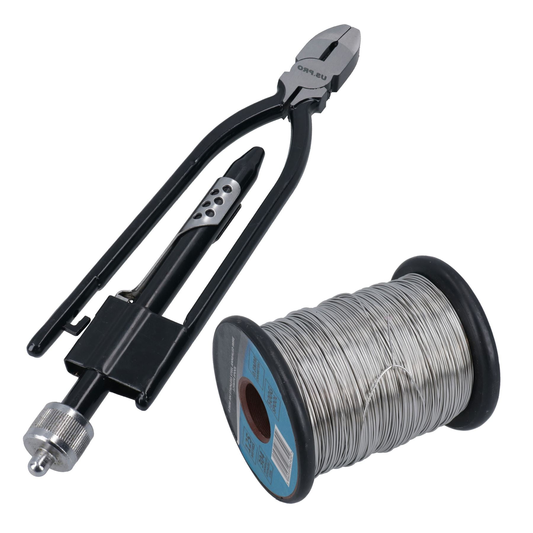 230 mm H/D Sicherungsdraht, Sicherungsdrahtzange + 125 Meter 0,8 mm Edelstahldraht