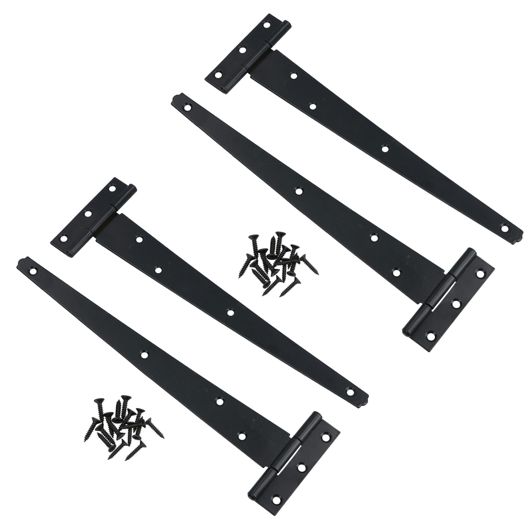 Heavy Duty T Tee Hinge For Sheds Gates Black Powder Coated Finish 4 – 18 Inch