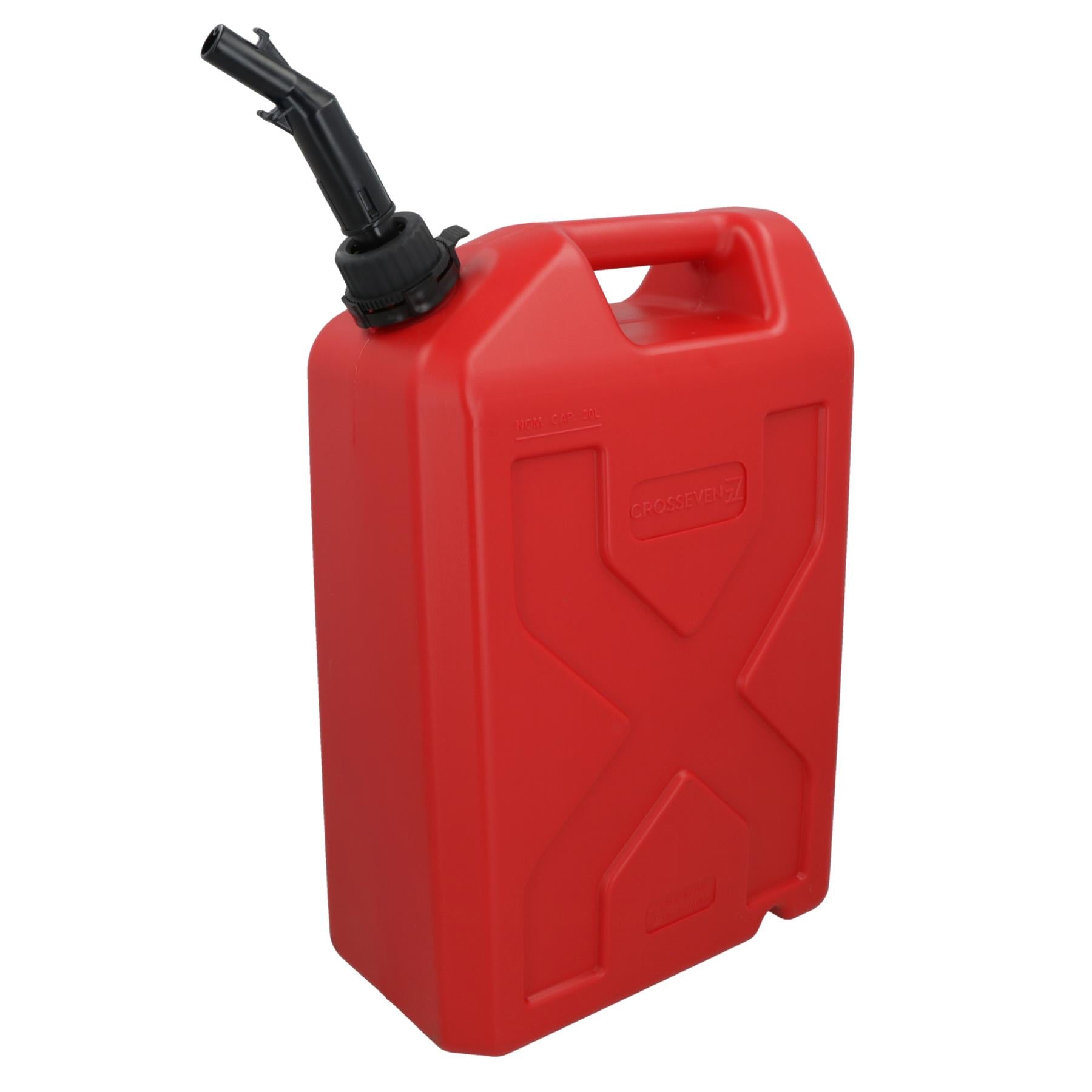 20L Plastic Fuel Jerry Can & Auto Spout Petrol Diesel Storage 20 Litre Made in Italy