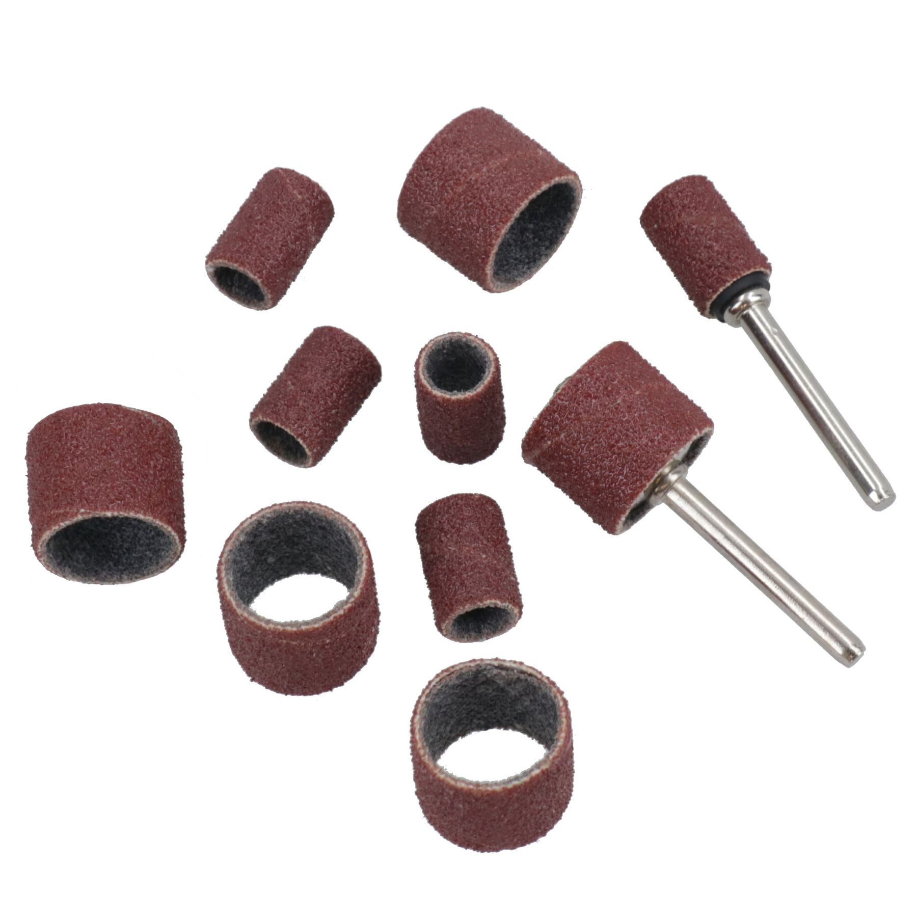 1/4in + 1/2in Drum Sanding Sander Grinding Kit for Rotary Tools 3.17mm Shaft