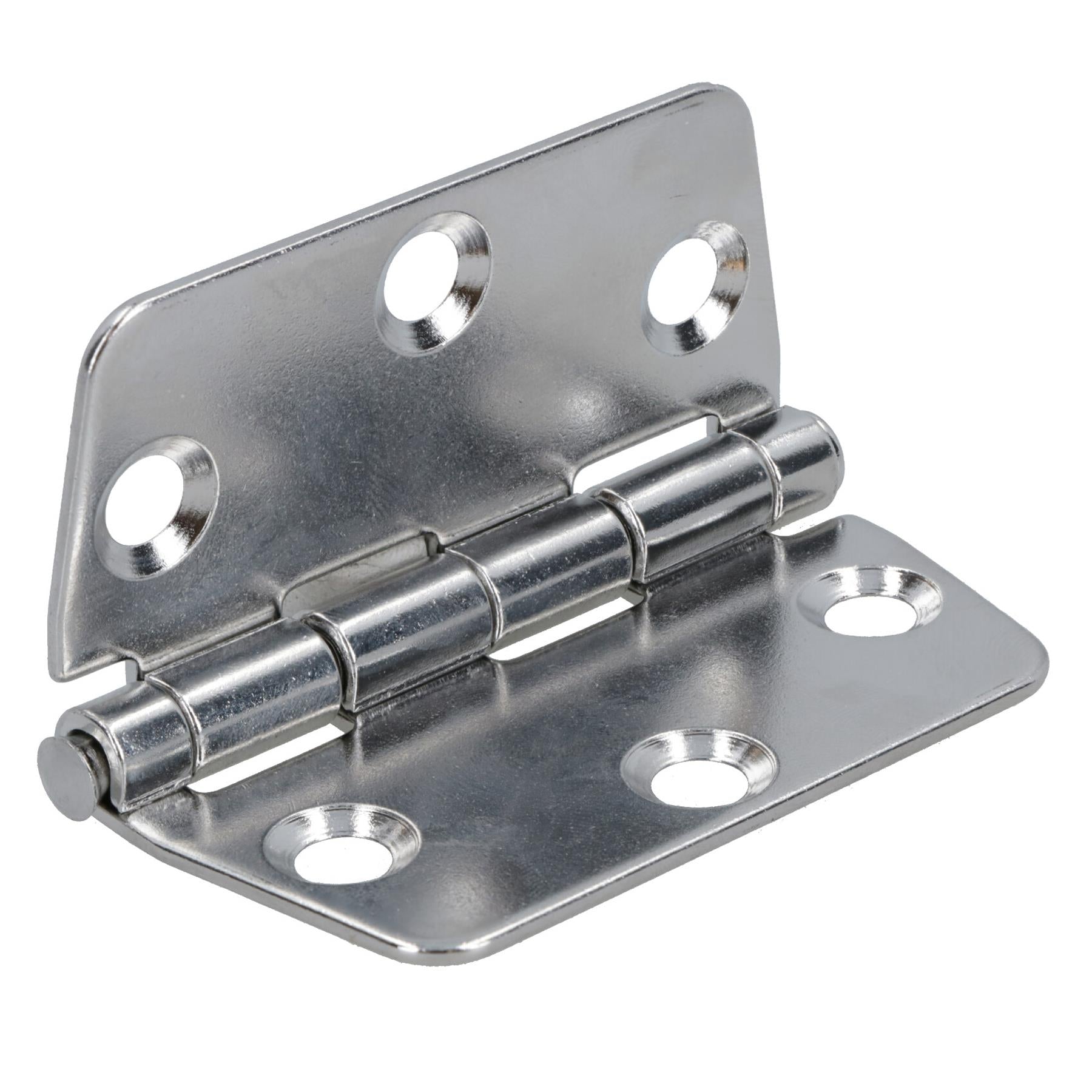 Polished Butterfly Door Hinge Stainless Steel 75mm x 73mm 316 Marine Cabin