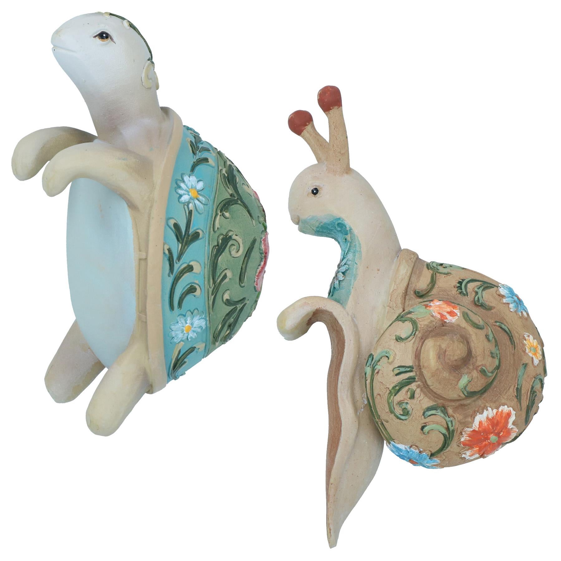 Hedgehog Rabbit Turtle & Snail Plant Pot Hanger Garden Ornament Statue Vase