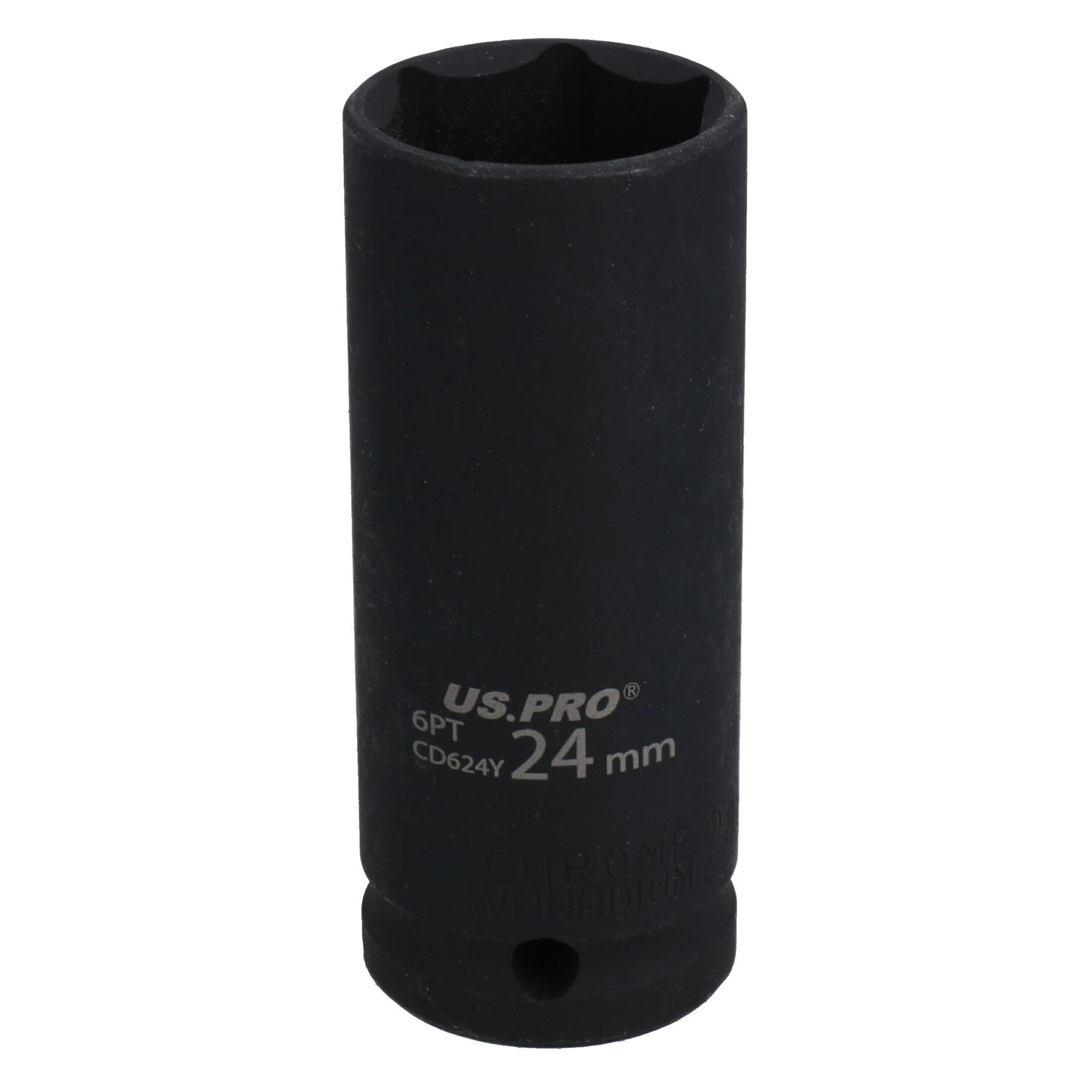 24mm 1/2" Drive Double deep Metric Impacted Impact Socket Single Hex 6 Sided