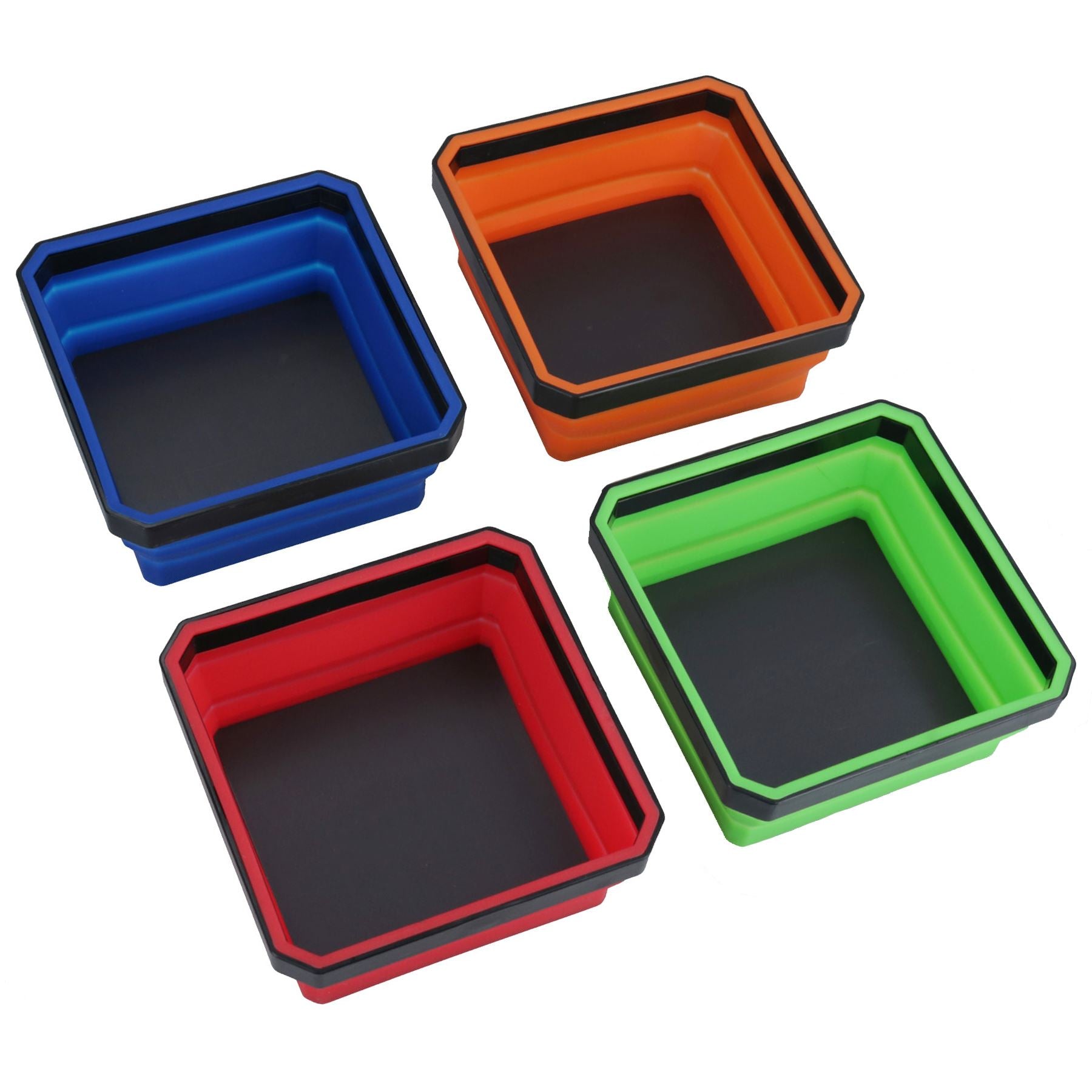 Collapsible Magnetic Parts Tray Dish Storage Bowl Holder Plastic Multicoloured