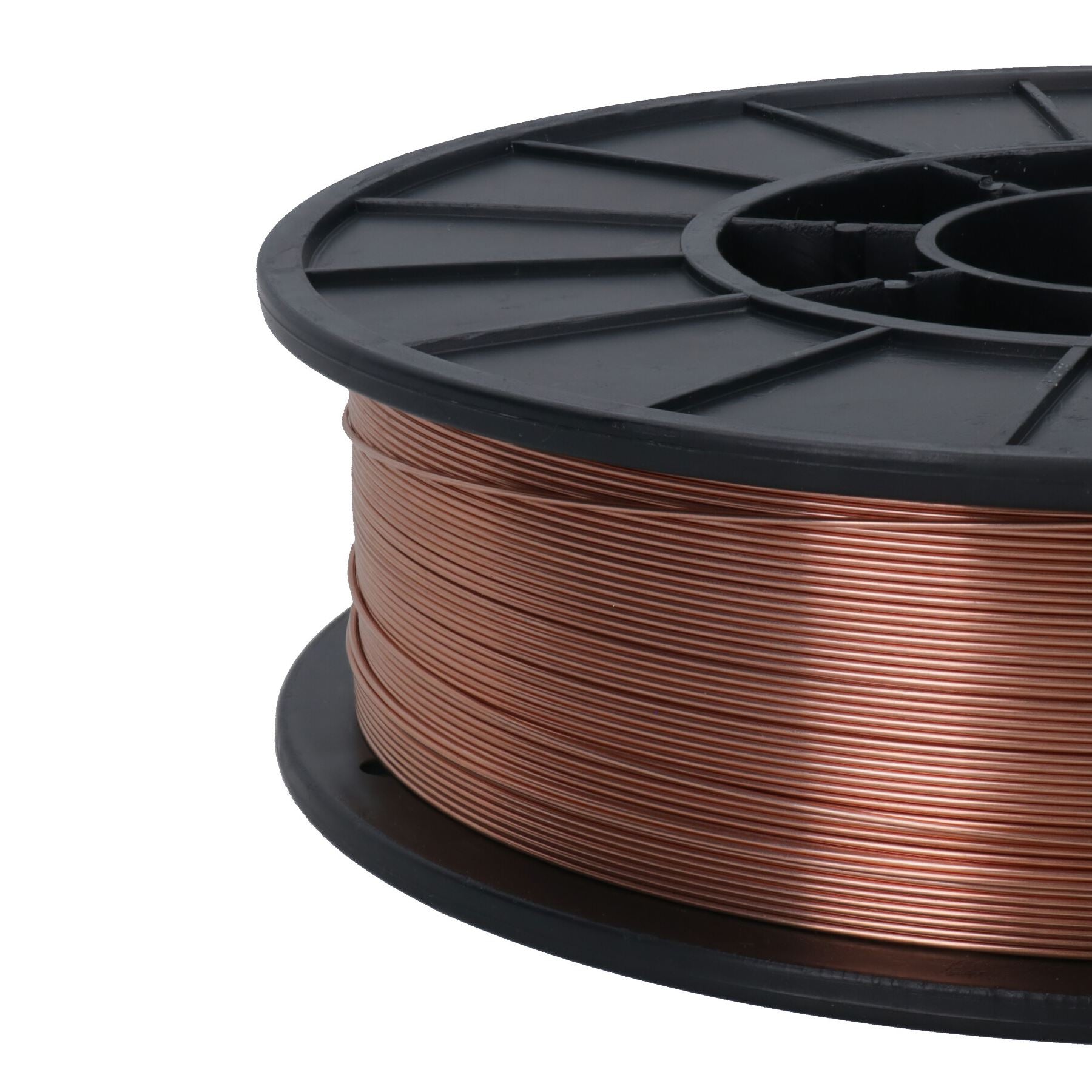 Bobine de fil de soudage Mig en acier doux de 0,6 mm, bobine de 5 kg avec revêtement en cuivre