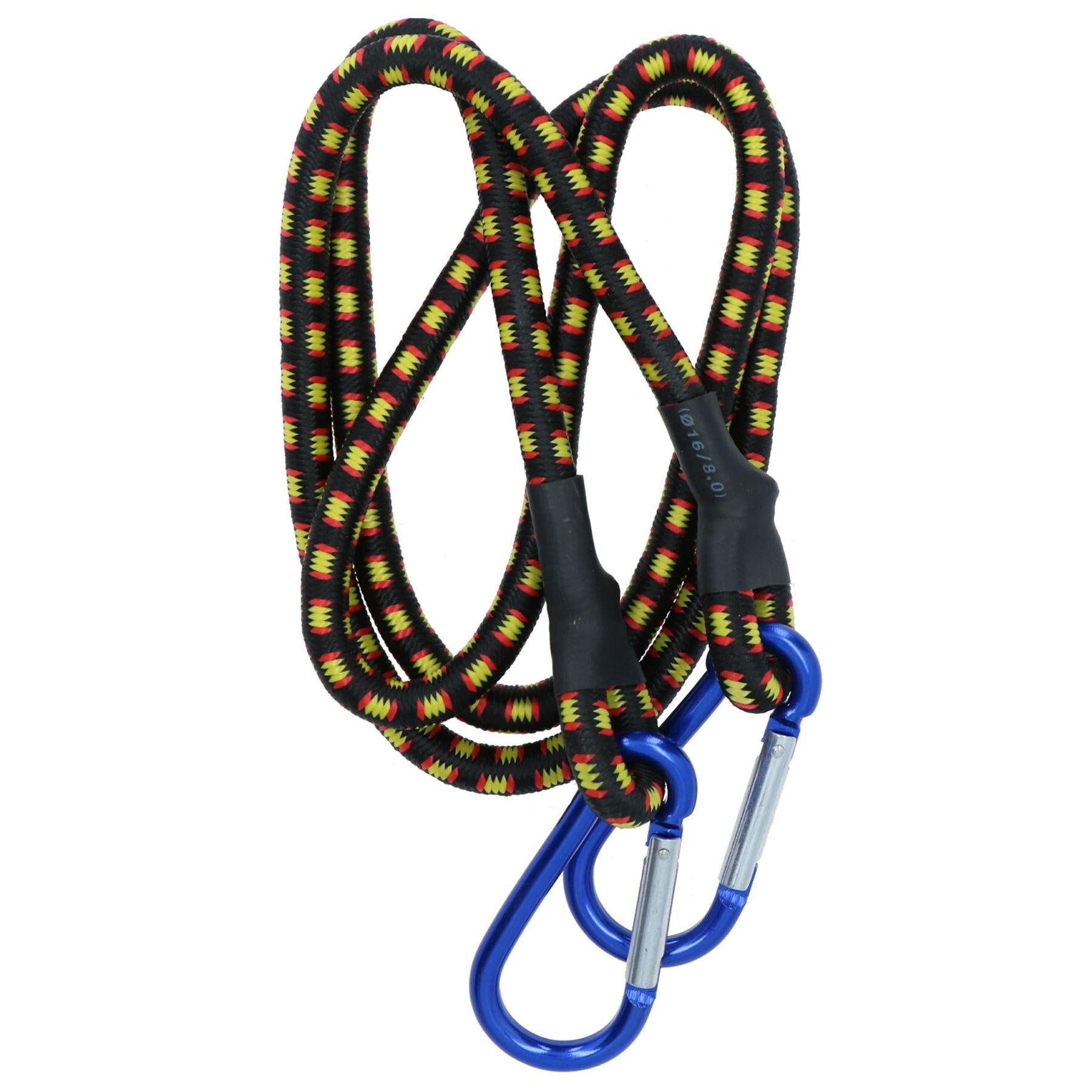 48” Bungee Strap with Aluminium Carabiners Hook Tie Down Fastener Holder