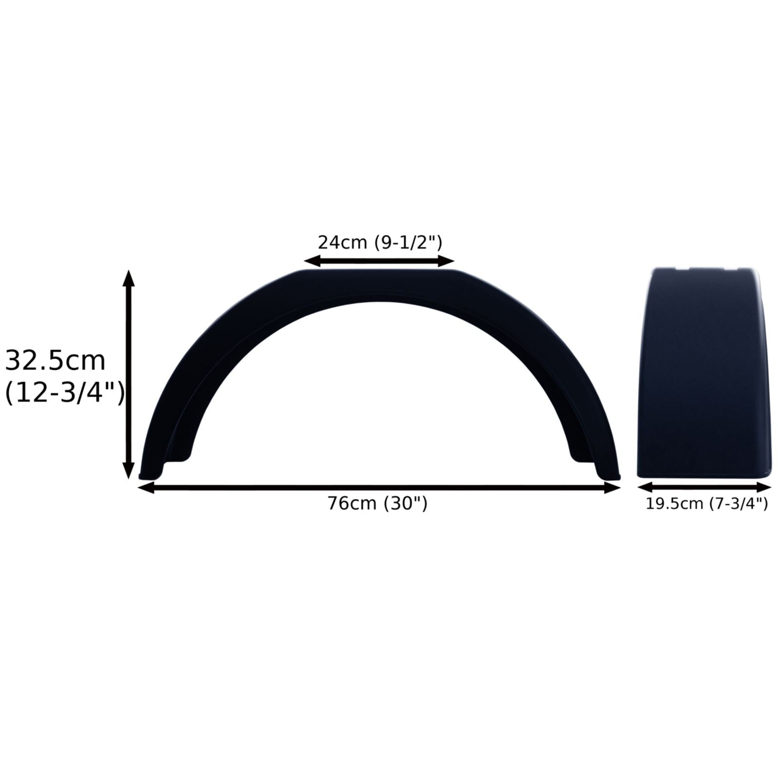 Garde-boue pour roues de remorque 8" en plastique simple / aile / garde-boue moulé par injection