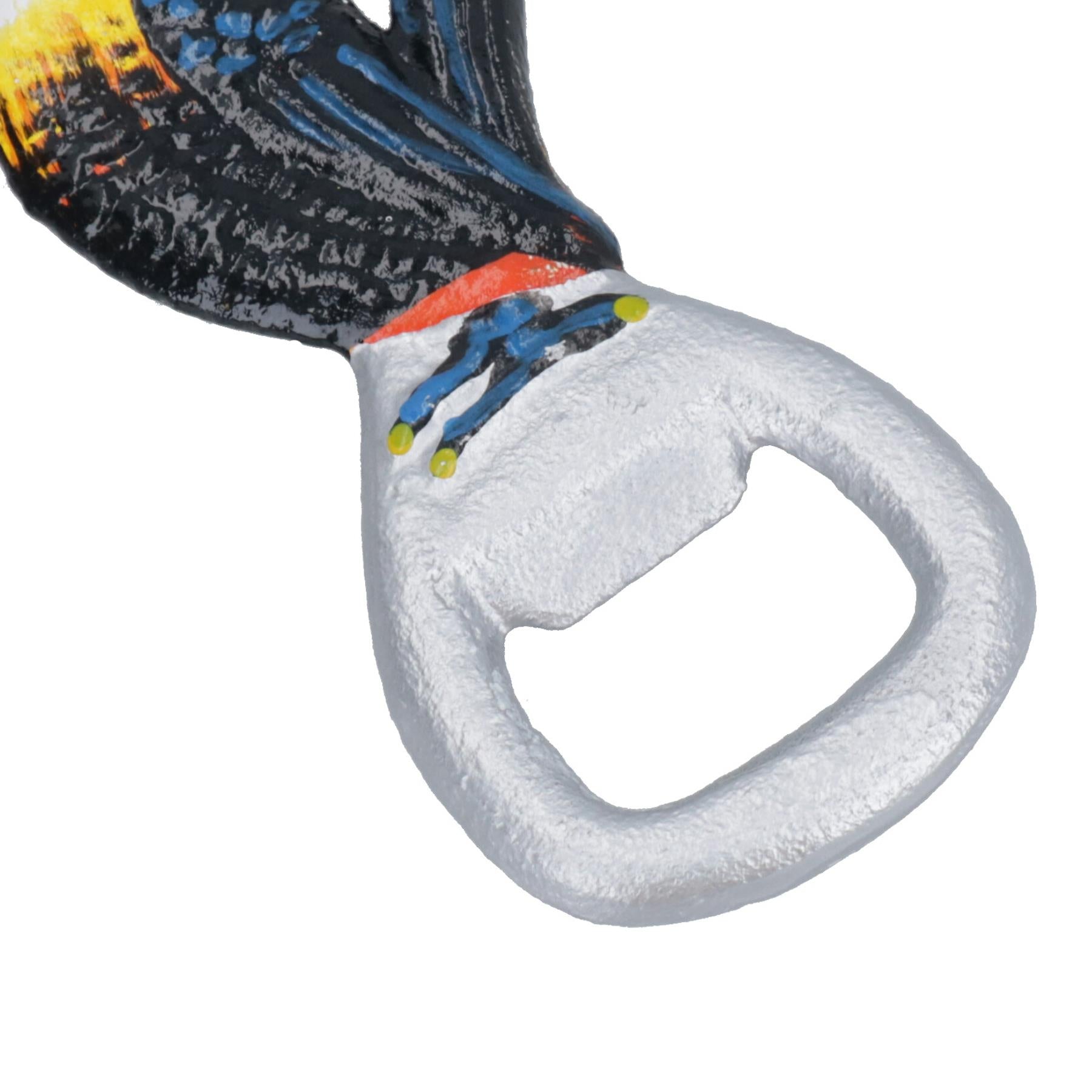 Flaschenöffner mit Tukan, Gusseisen, Geschenk für Garagentür, Schuppen, Männerhöhle, Küche, Bar
