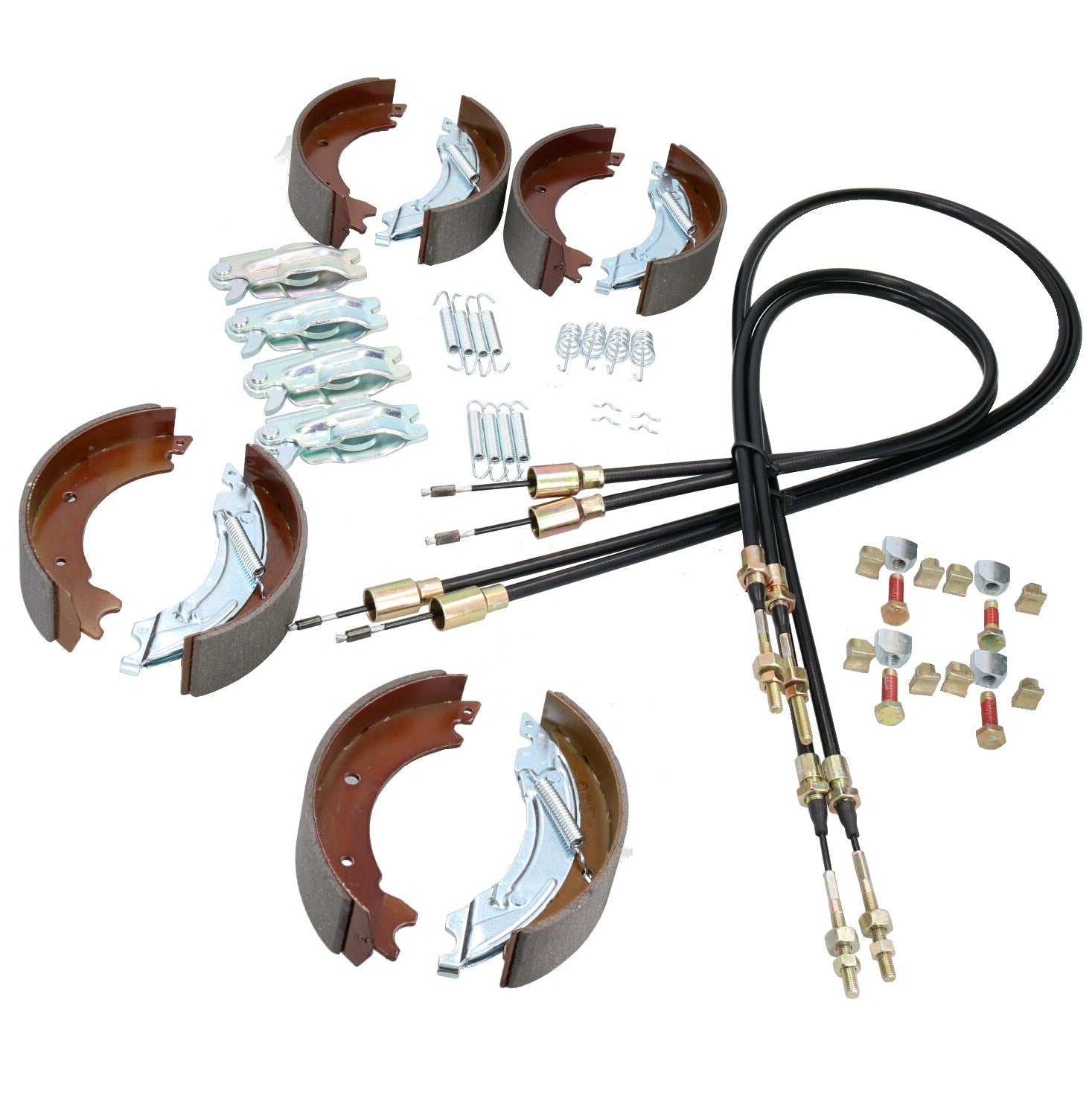 Kit de rénovation complet de mâchoires et de câbles de frein pour Ifor Williams Beavertail LT146/B 2000 kg