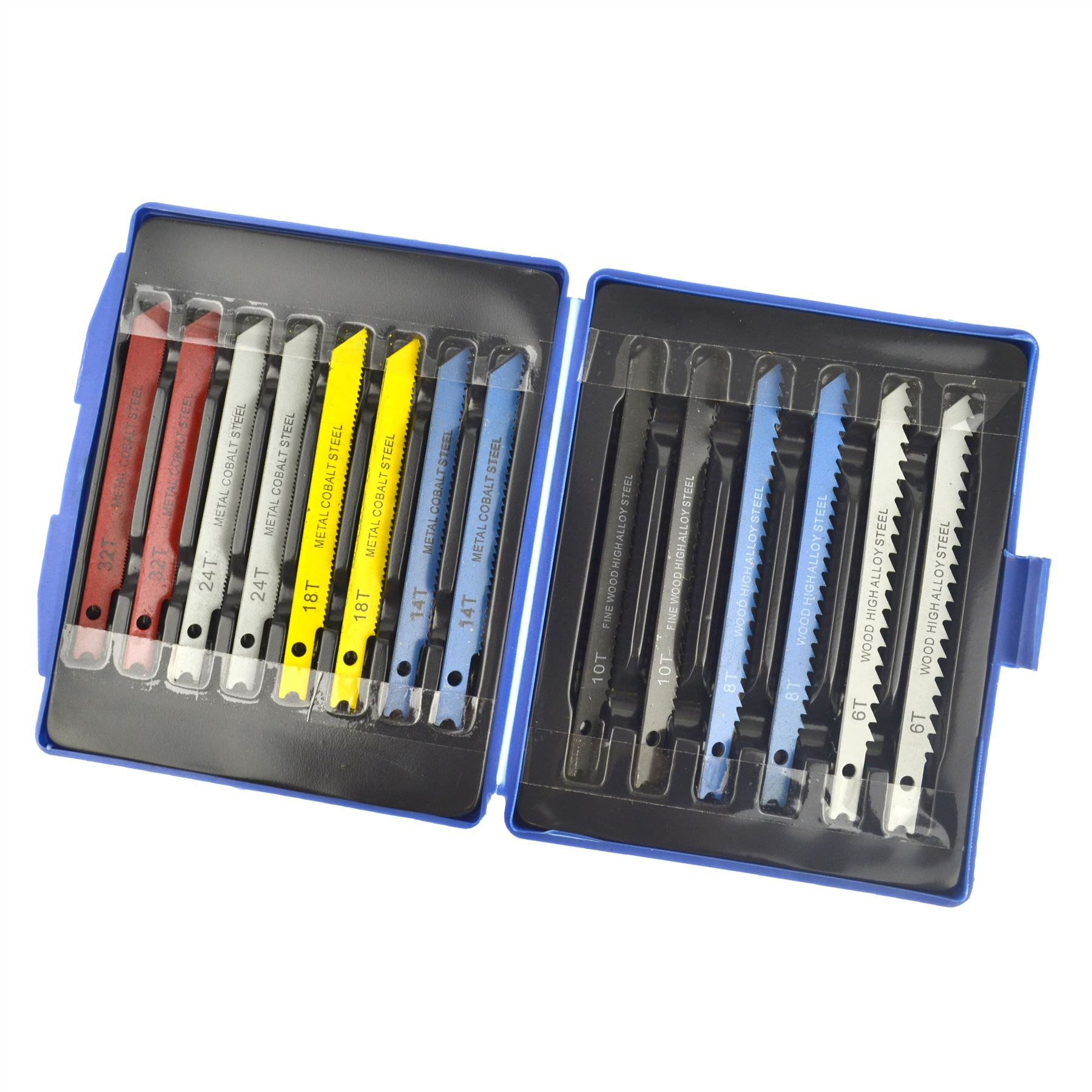 14-teiliges Stichsägeblatt-Set mit U-Schaftbefestigung, Stichsägeblätter für Metall, Black & Decker TE770