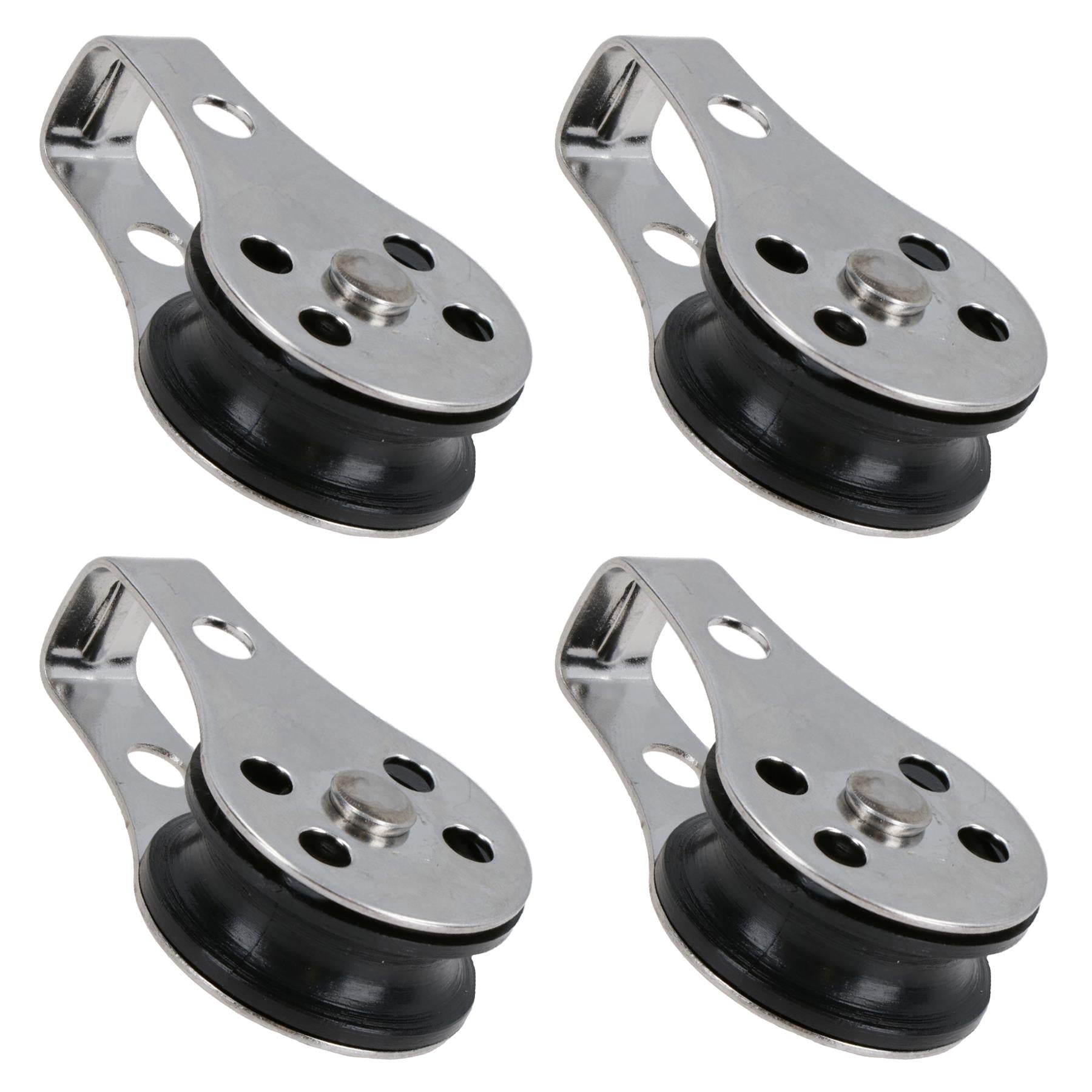 Type 2 Marine Pulley Block 26mm Diameter Nylon Wheel Stainless Steel