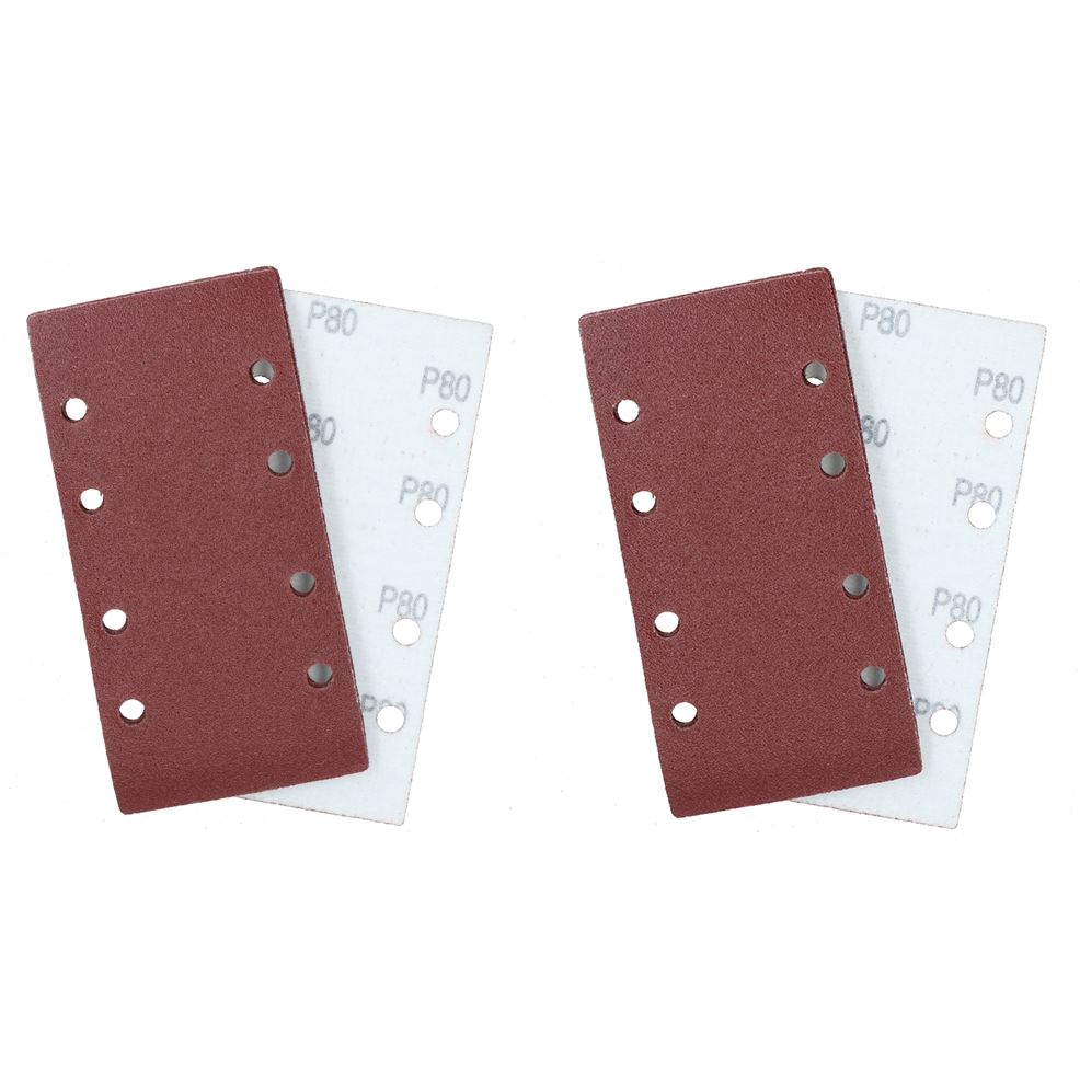 Klett-Schleifpapier-Pads, 1/3-Blatt, für Schleifmaschinen, 20 Stück, Körnung 80