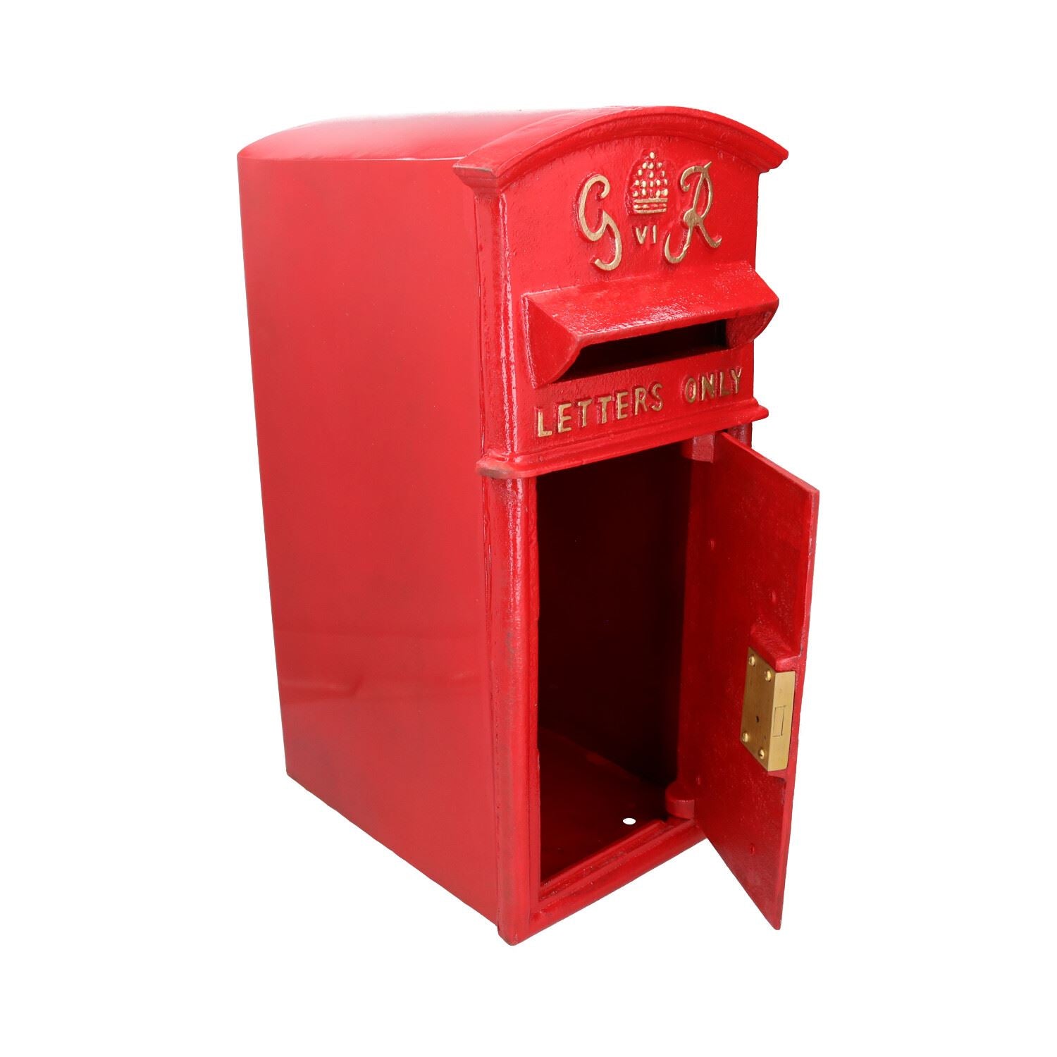 GR Royal Mail Post Mail Letter Box Replica Cast Iron Red Post Office & Wall Mount