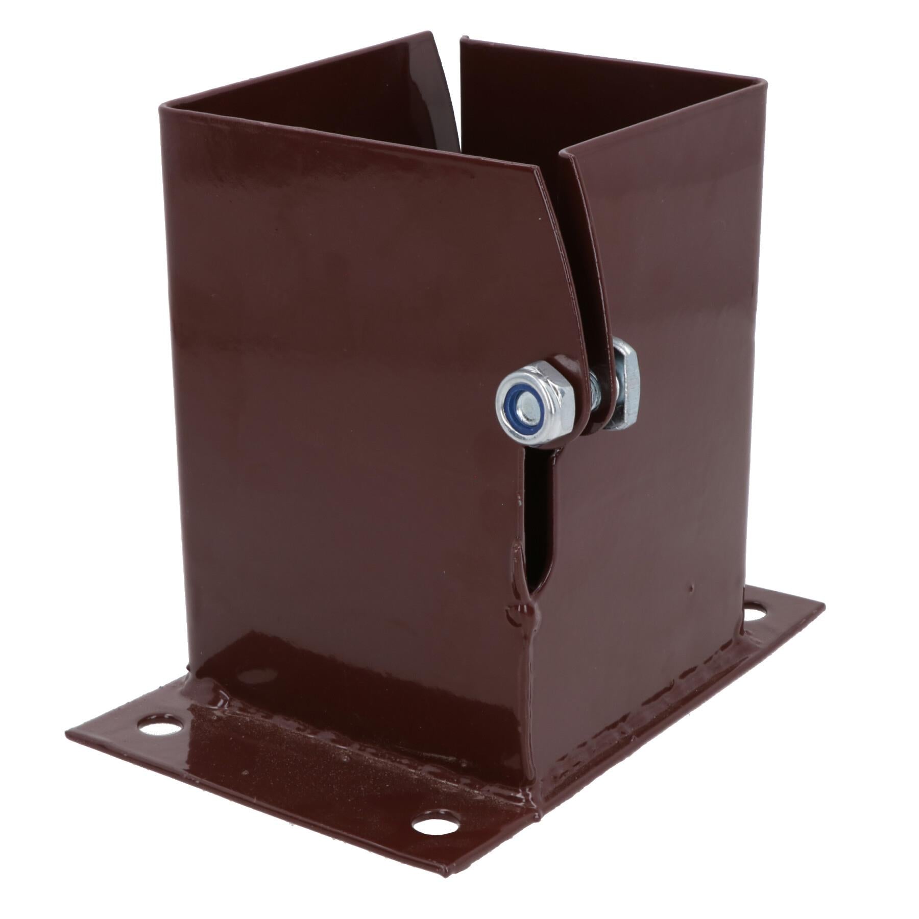 Flush Fit Fence Post Bolt Down Shoe Holder Support Clamp 75mm or 100mm