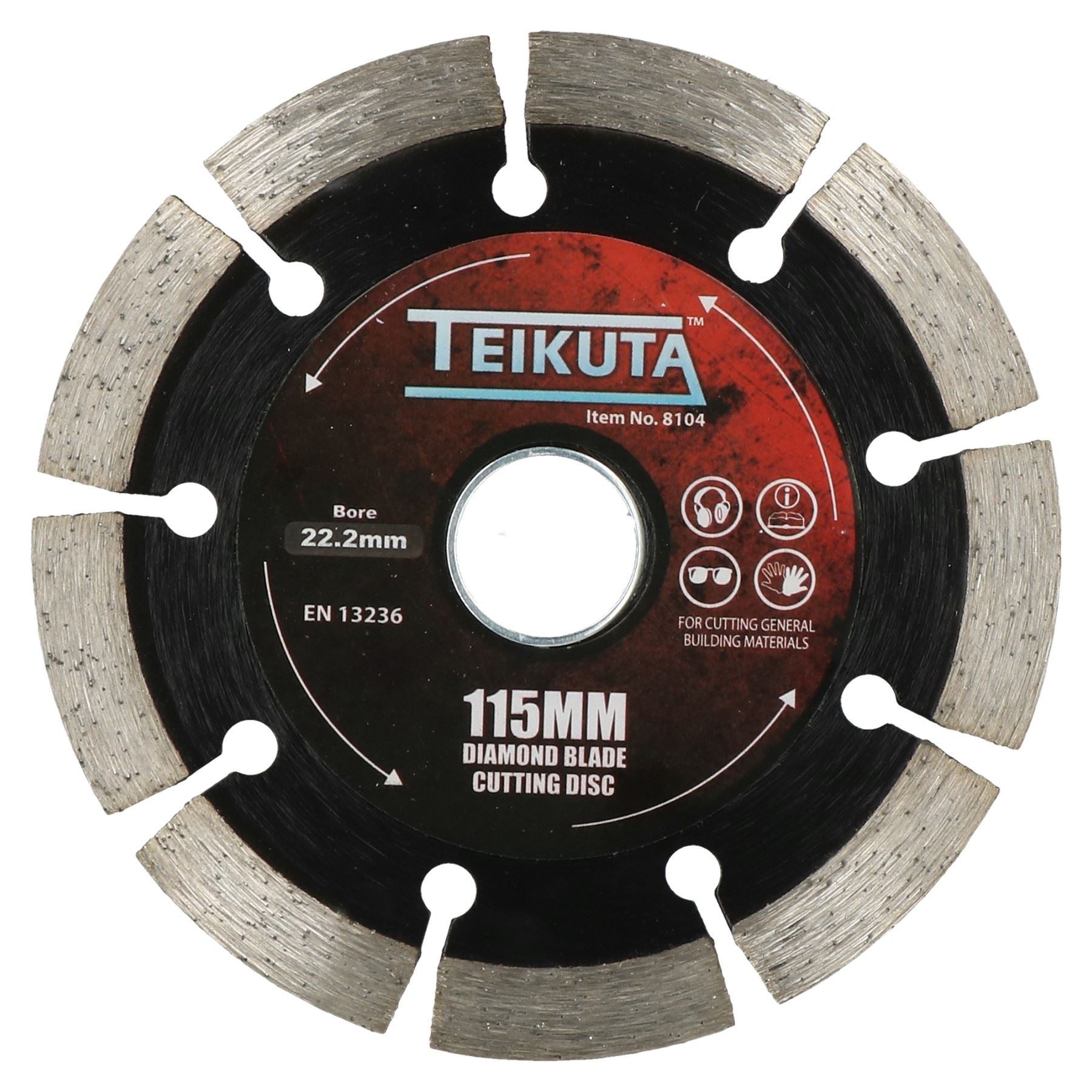 Diamond Blade Cutting Disc 115mm 4-1/2" 22.2mm bore Brick Steel Concrete AT008