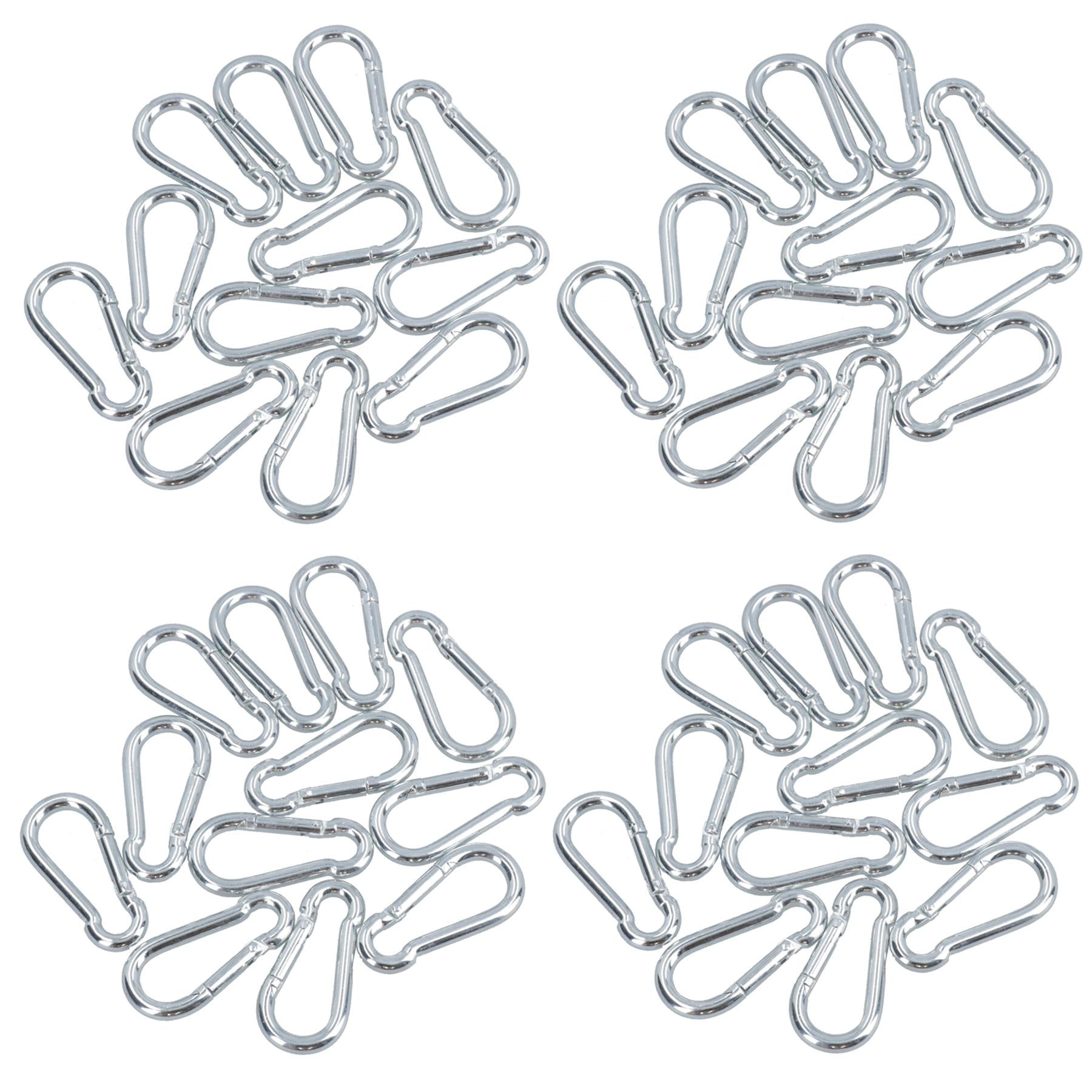 Karabinerhaken mit Feder, 5 mm x 50 mm, 50 kg Tragkraft