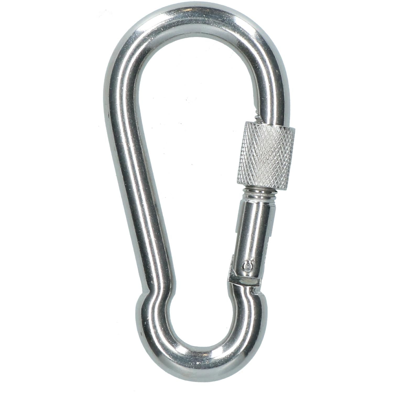 Carabiner Carbine Hook with Screw Gate 10mm MARINE GRADE Stainless Steel