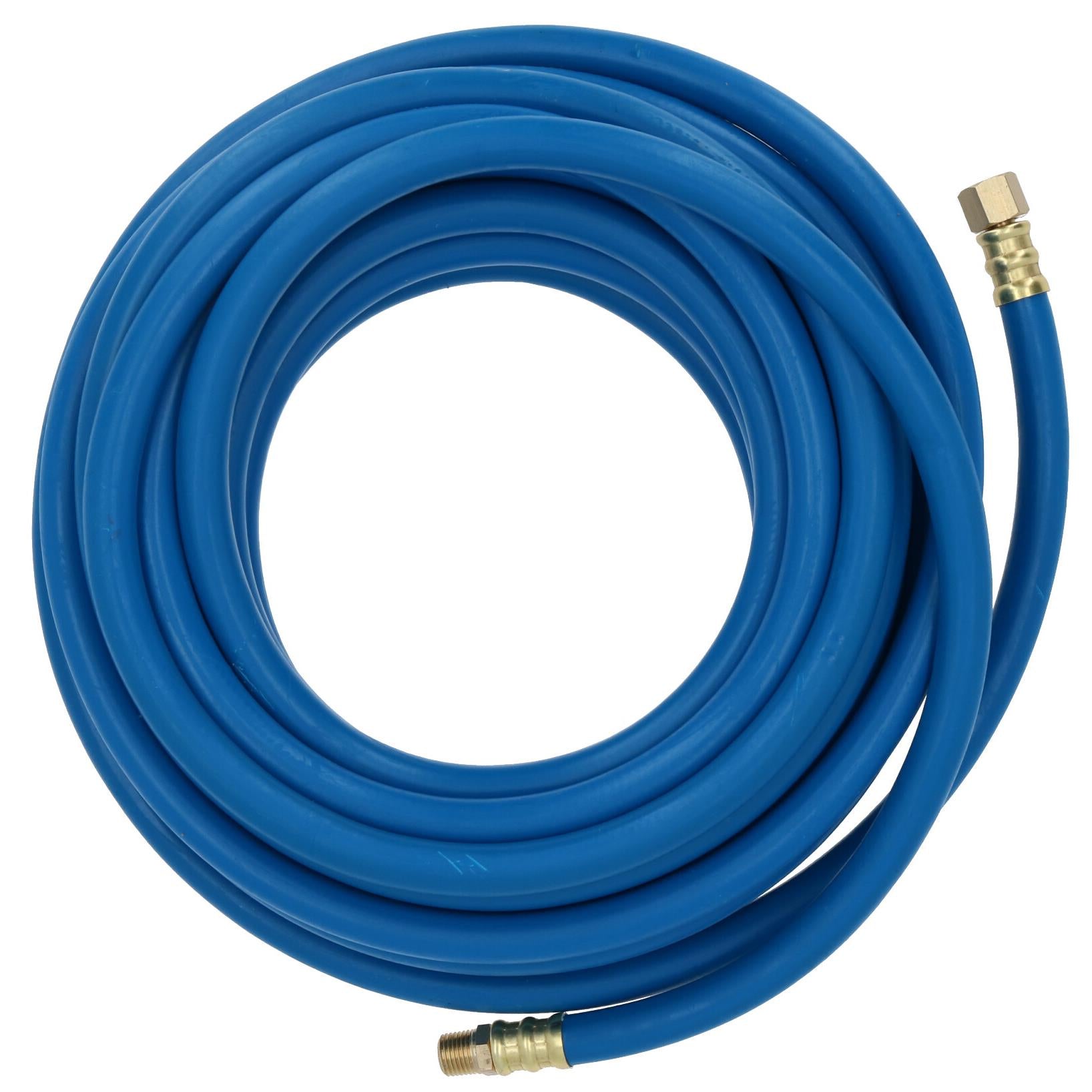 Tuyau d'air de 10 m, 8 mm, en caoutchouc souple, pour compresseur d'air, 1/4" BSP, embouts en laiton, haute visibilité