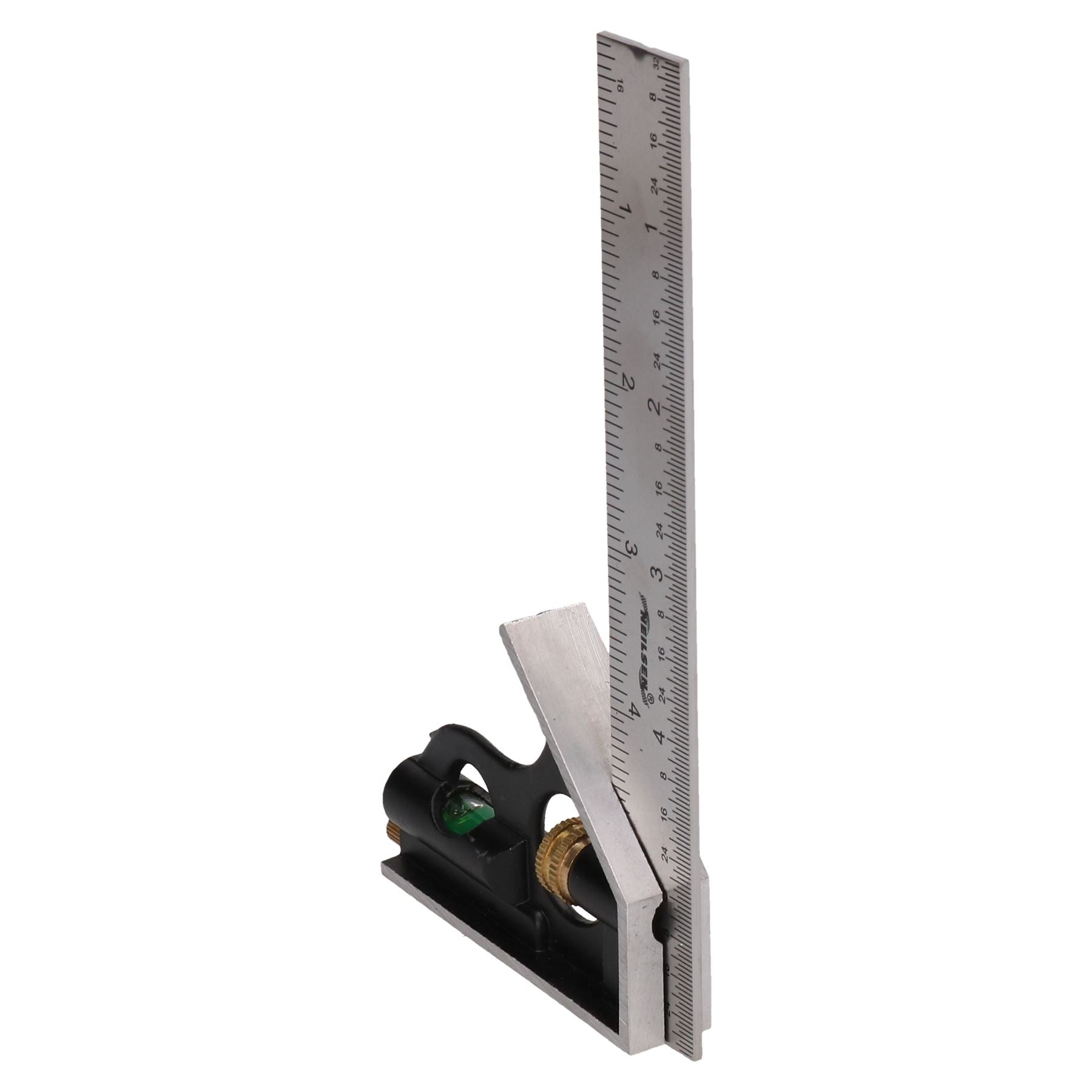 Ensemble d'équerres d'ingénieur réglables 6" + 12" + niveau à bulle 2 pièces
