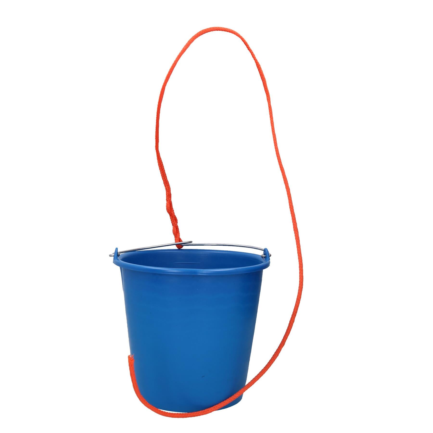 Seau en plastique semi-flexible de haute qualité 10L avec corde épissée de 1,5 m pour bateau et yacht