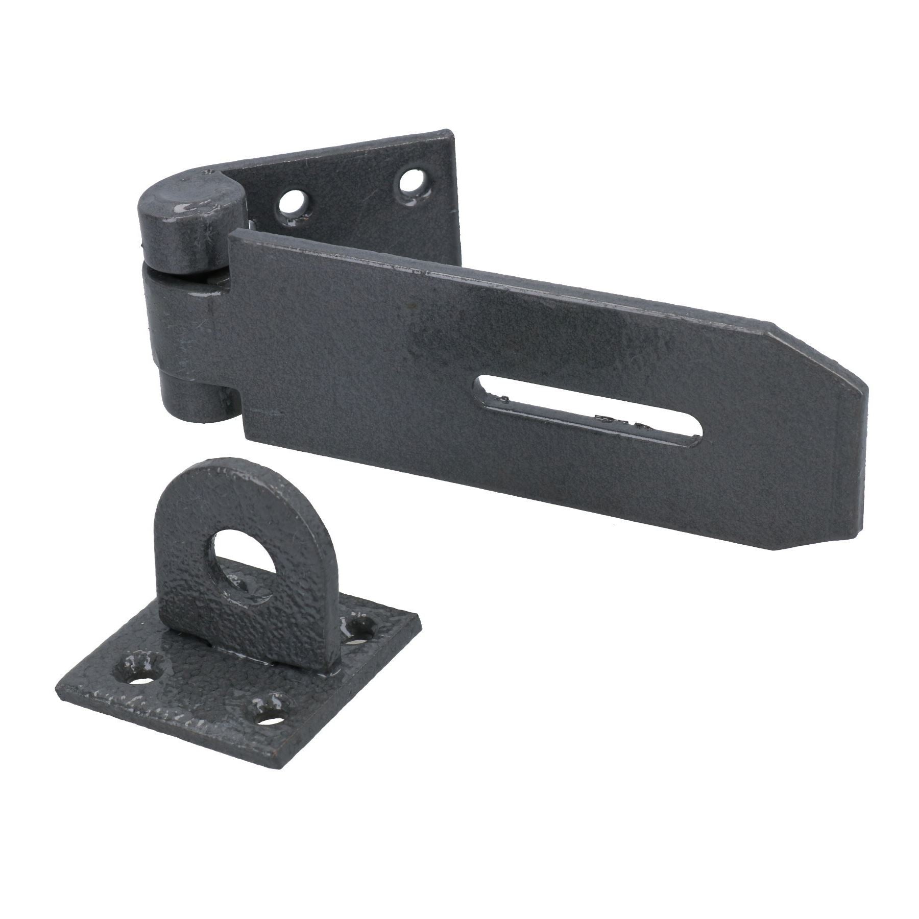 Heavy Duty 5” x 1.5" Hasp and Staple Security Set With 70mm Circular Padlock