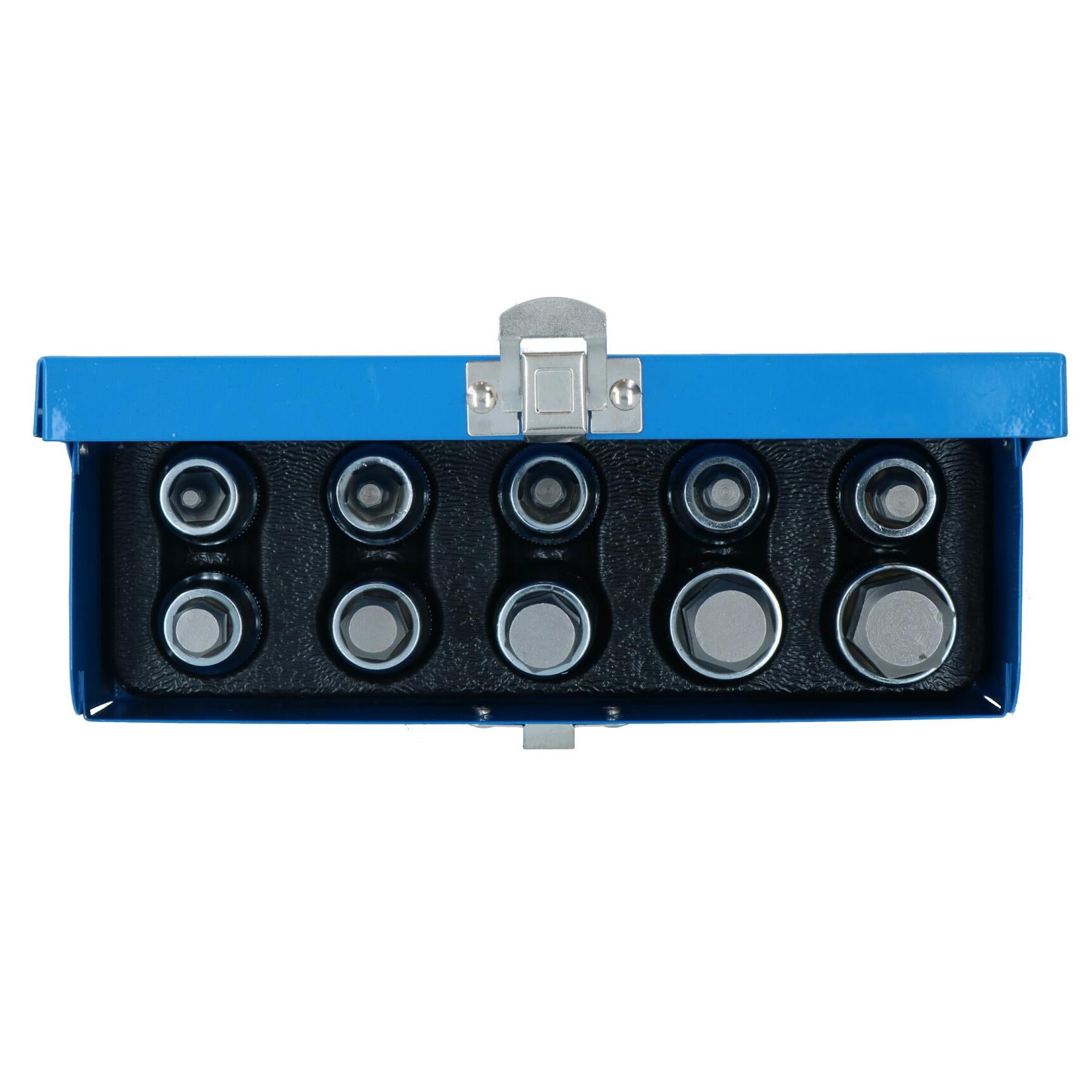Jeu de douilles pour clés Allen / 6 pans 1/2", tailles métriques 4 mm - 19 mm AT659