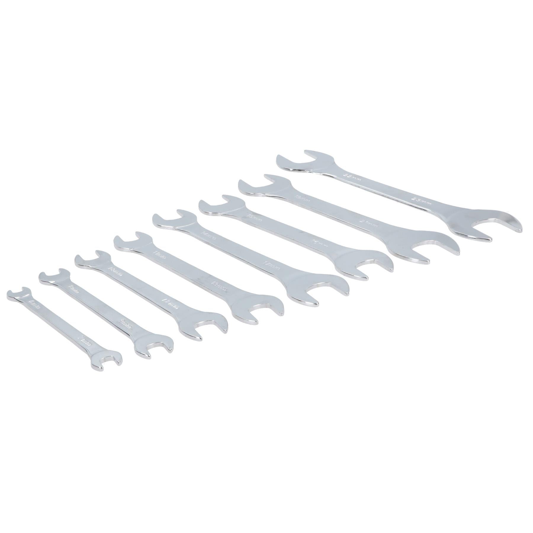 Metric MM Extra Flat Slim Narrow Spanner Wrench Double Ended 6 – 23mm 8pc