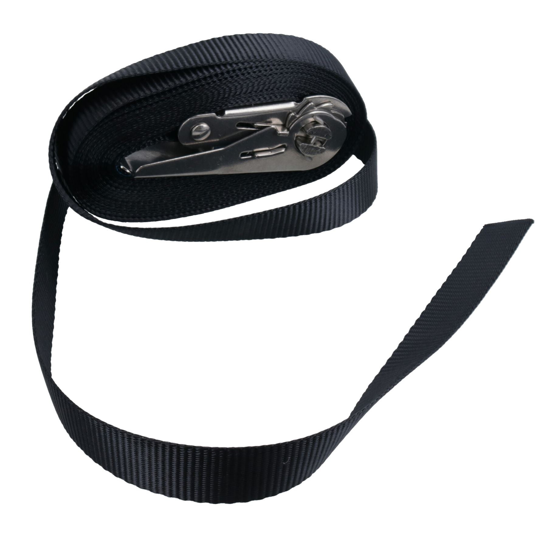 Sangle à cliquet en acier inoxydable 316 pour remorque de bateau, 6 m, 25 mm, qualité marine, nervure, jetski