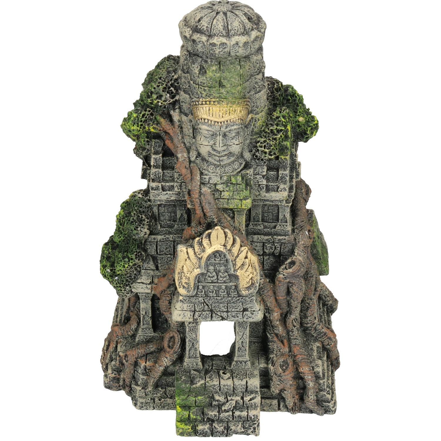 Großes Aquarien-Ornament „Kambodschanische Tempelruinen“, 19 x 15 x 27 cm
