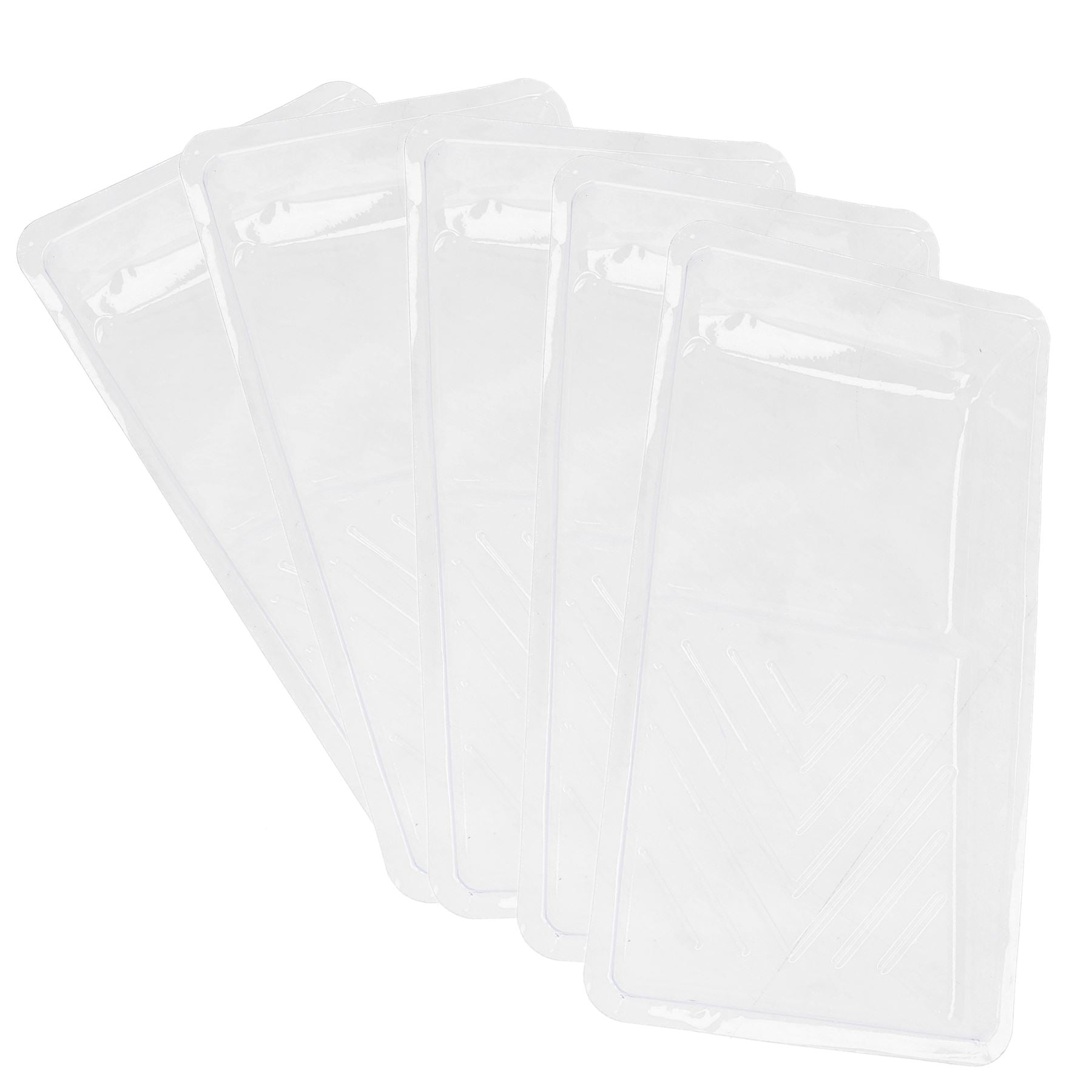 Doublures de plateaux à rouleaux jetables transparentes Doublure pour plateaux à rouleaux de 100 mm / 4 po