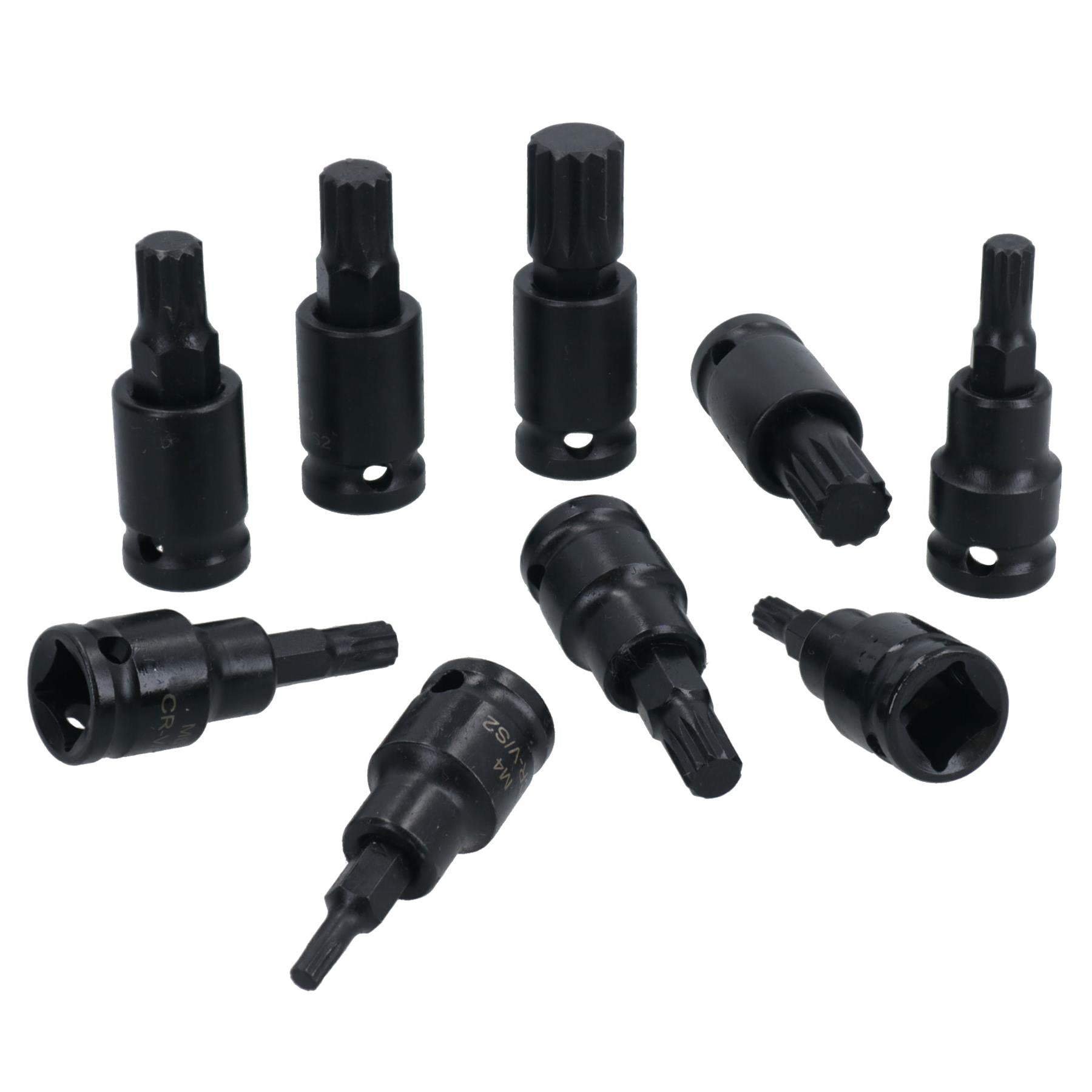 Jeu de 31 embouts à impact à six pans creux Allen Torx Star + Spline Drive 3/8 po