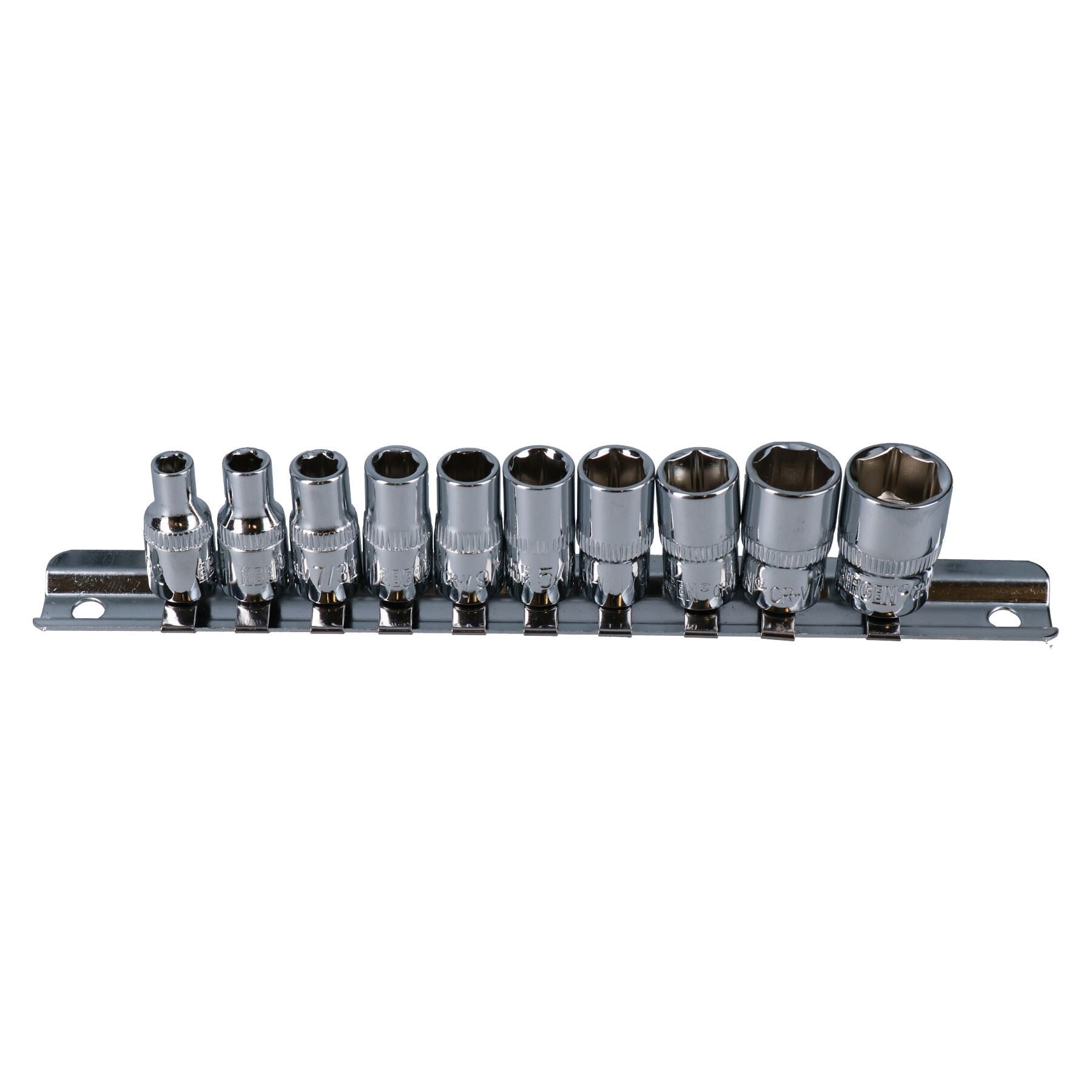 Douilles impériales peu profondes AF SAE à 6 pans 1/4" 5/32" – 1/2" Lot de 10 pièces