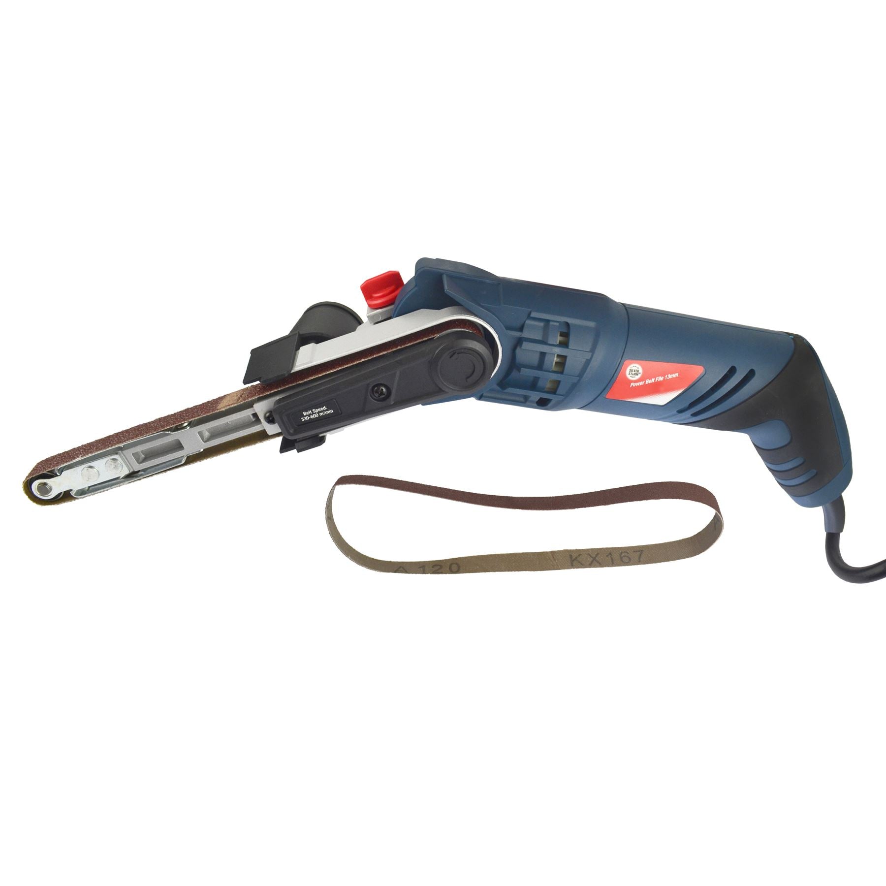 Power File Belt Sander / Finger Electric Sanding Tool With 2 Sanding Belts 13mm x 457mm