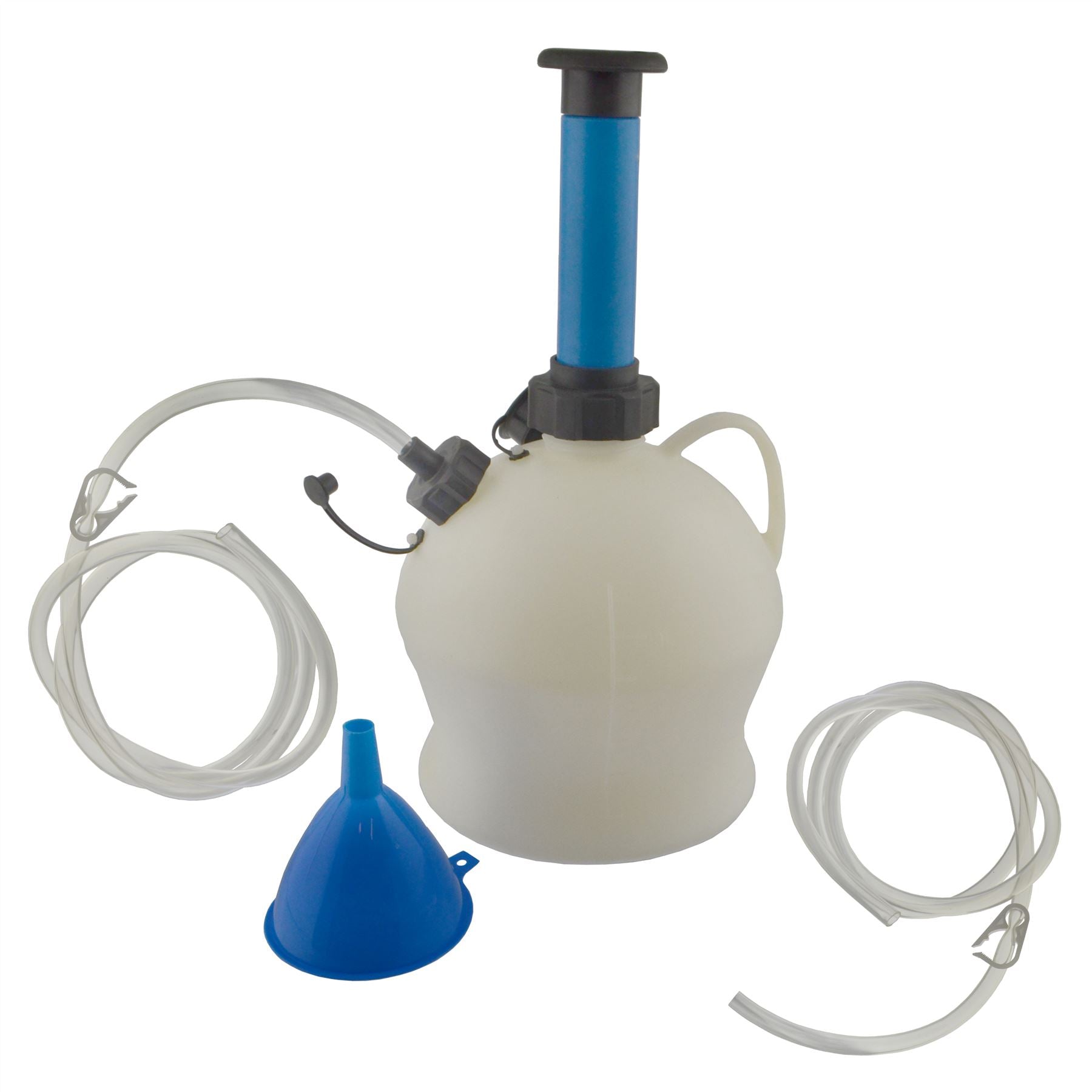 Pompe à siphon et récipient pour extraction d'huile et de fluides 4 litres Sil103