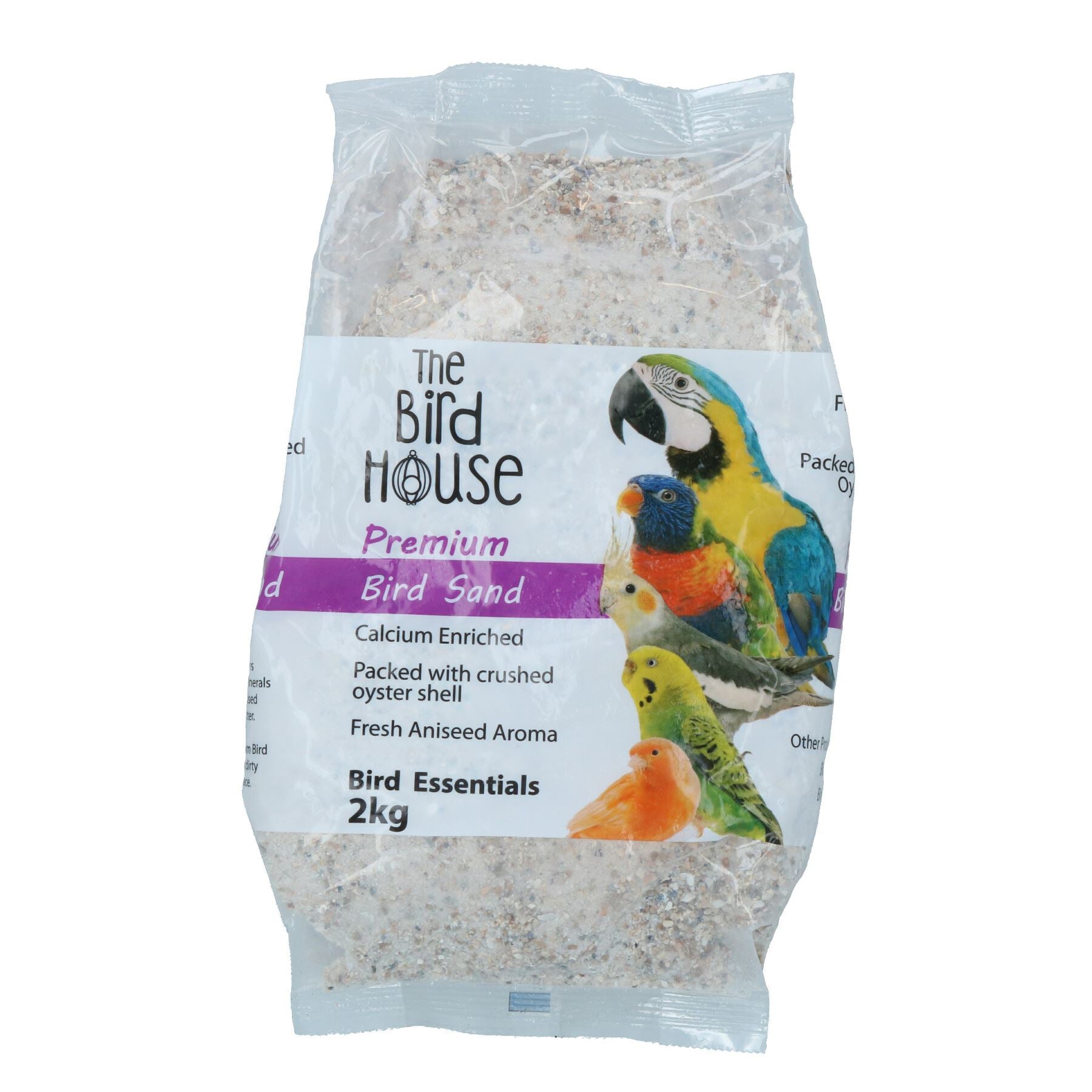 2kg Premium Parrot Bird Sand Calcium & Minerals Help Aid Digestion Cage Litter