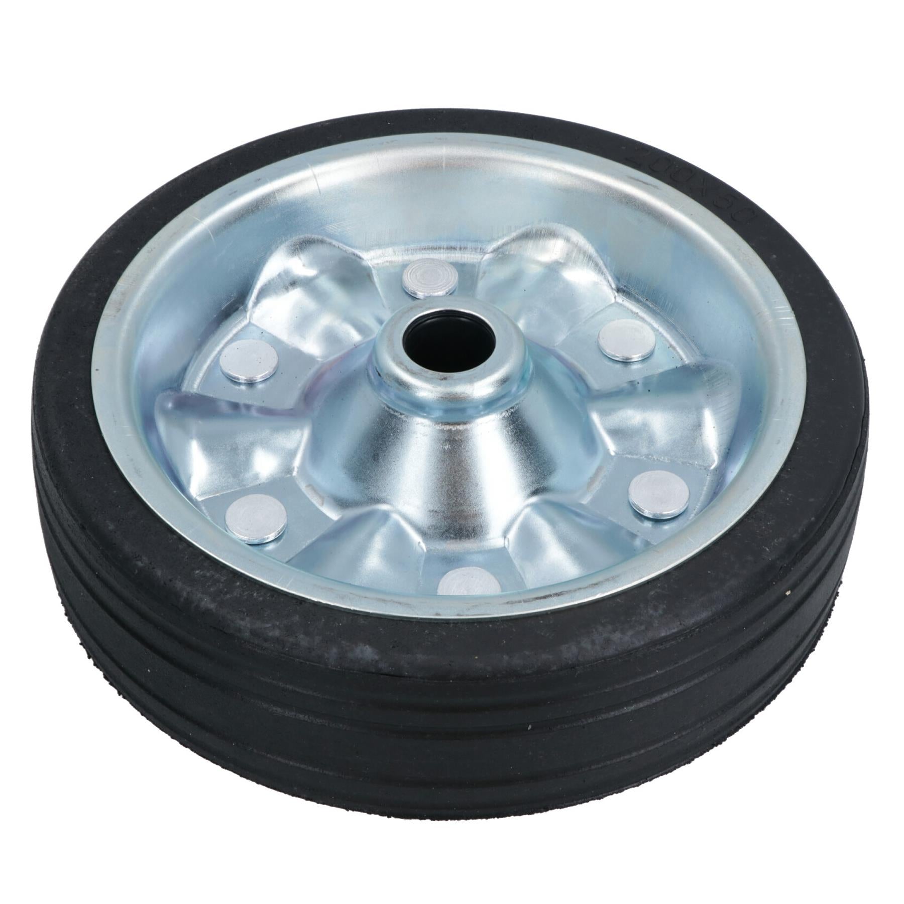8in (200mm) Replacement Solid Jockey Wheel For Ribbed Jockeys Heavy Duty