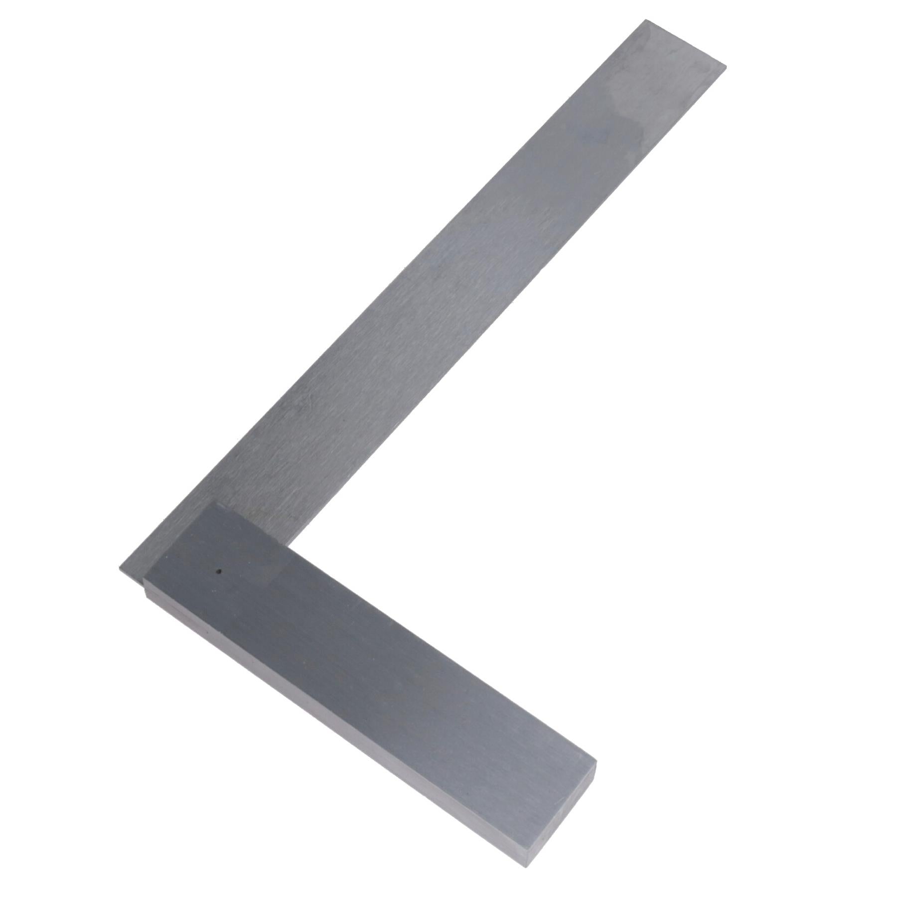 Équerre à angle droit 3 + 12 pouces 75 / 300 mm pour ingénieur à trois angles, bord droit en acier inoxydable