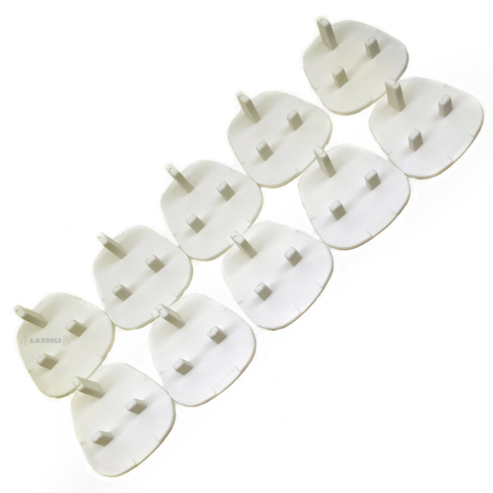 10PK Mains Baby Proof Plug Socket Cover Protector Protection Guard Sil165