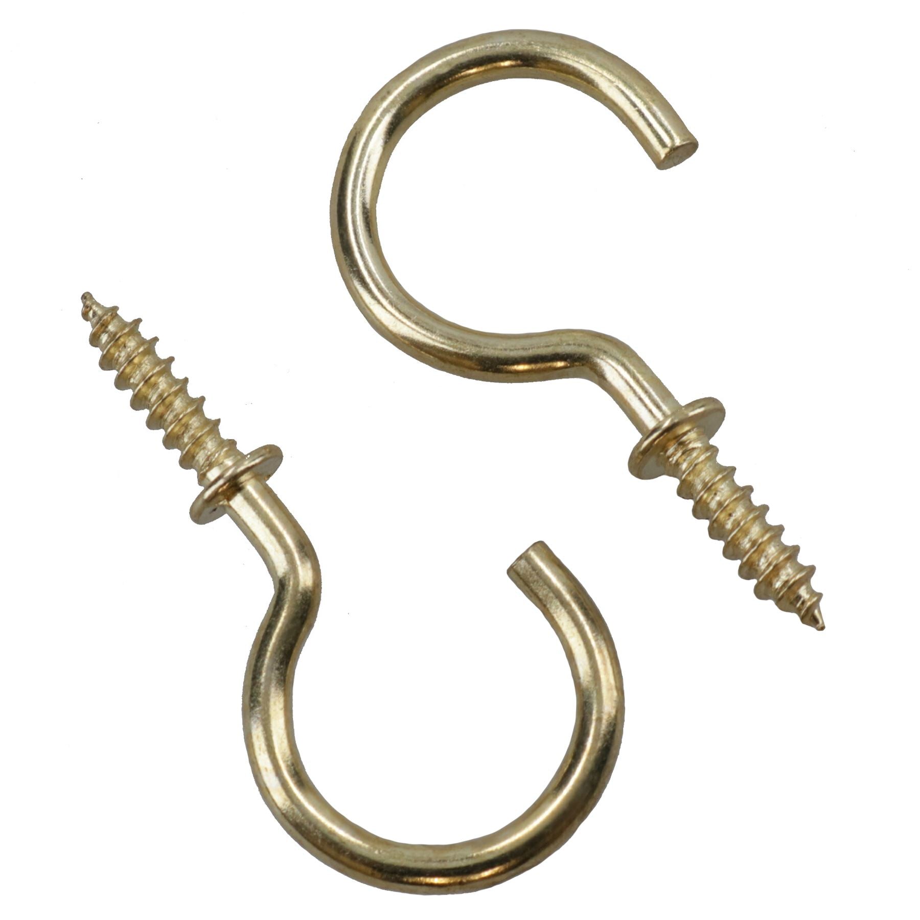 Crochets à vis à épaulement Attaches Cintre Plaqué laiton 15 mm de diamètre 25 mm de longueur